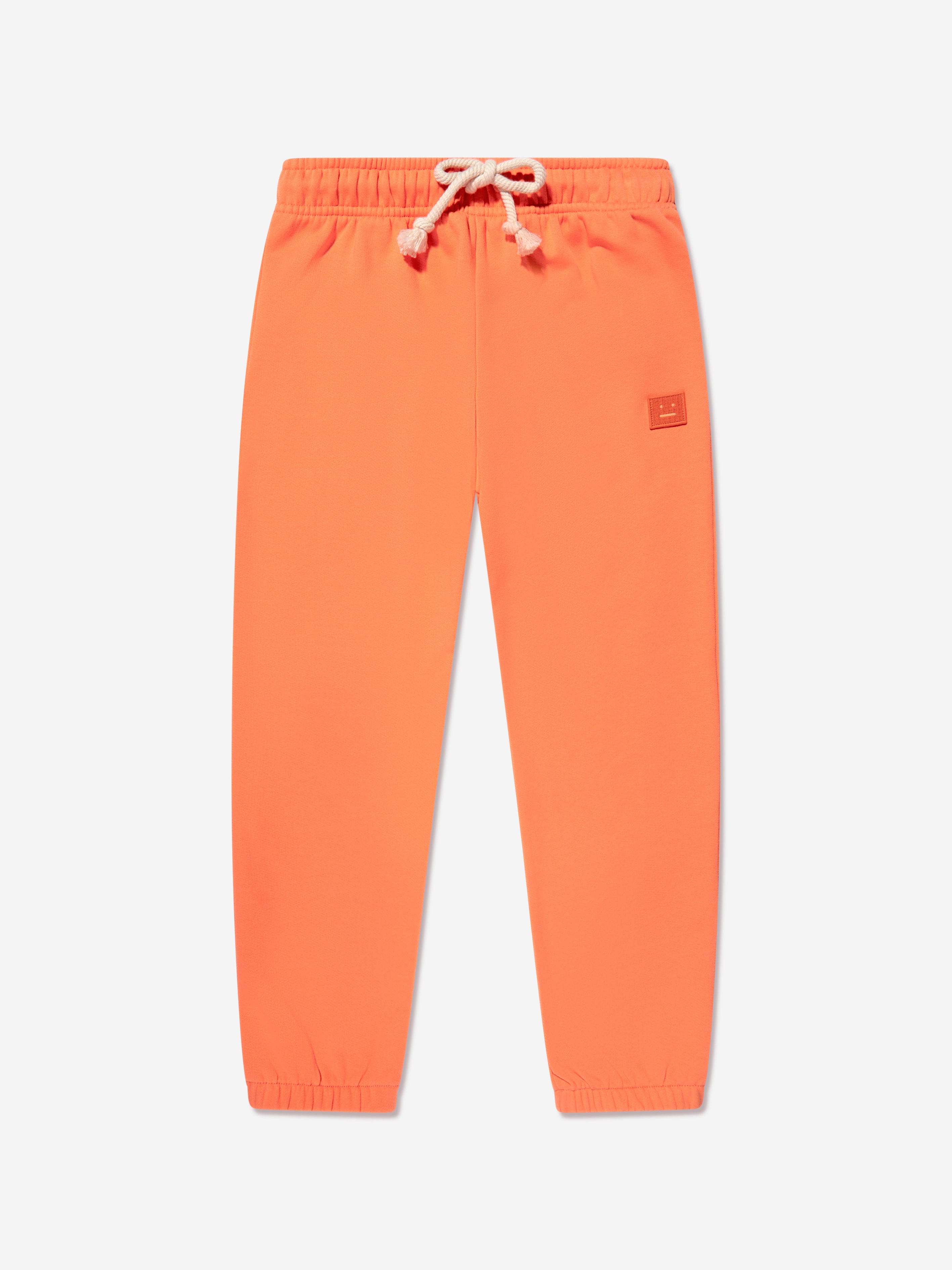 Acne Studios Kids Logo Joggers in Orange Latest Collections