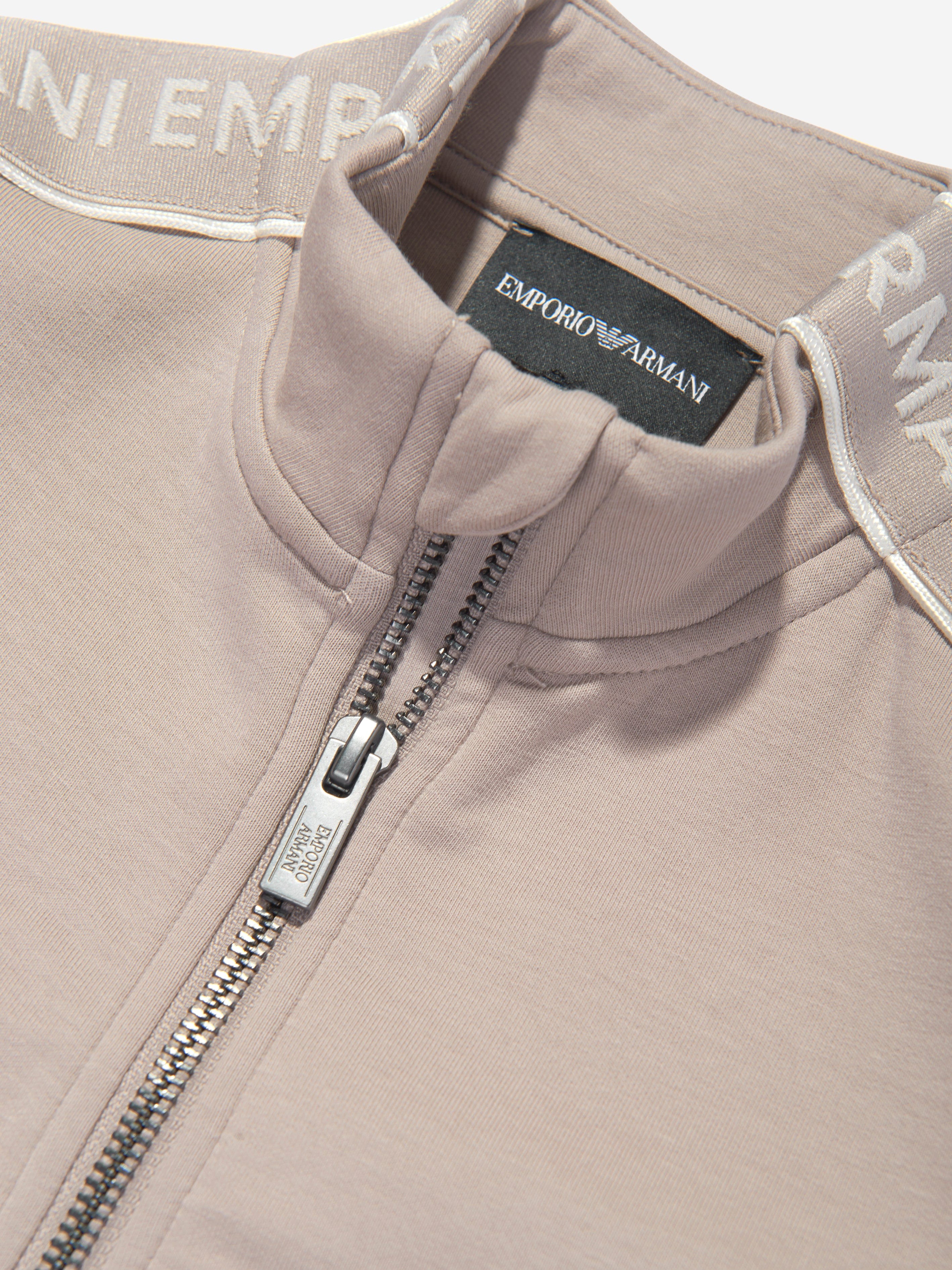 Emporio Armani Boys Track Jacket in Brown Clearance Best Pices