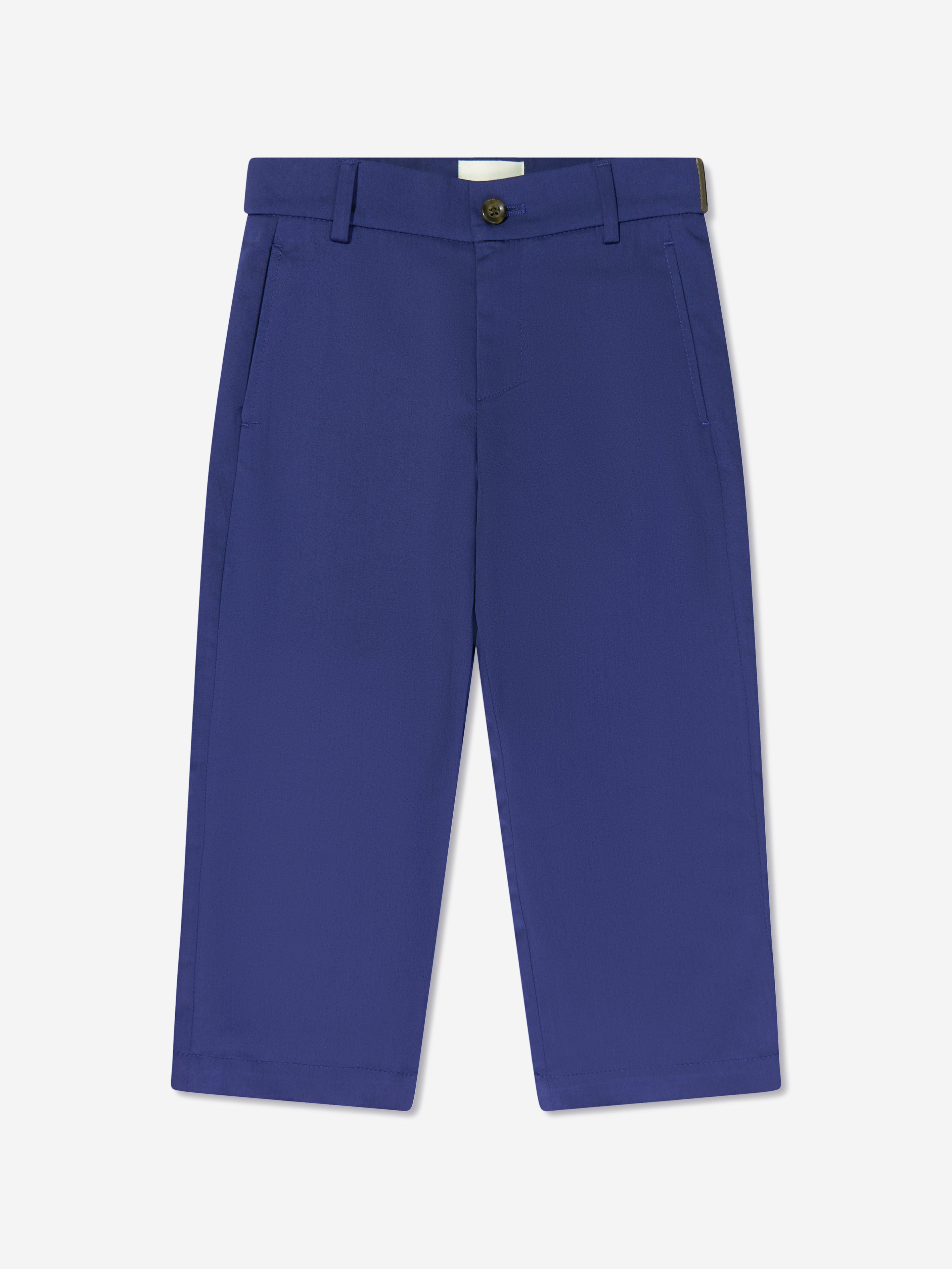 Fendi Boys Gabardine Stretch Trousers in Navy Clearance Affordable