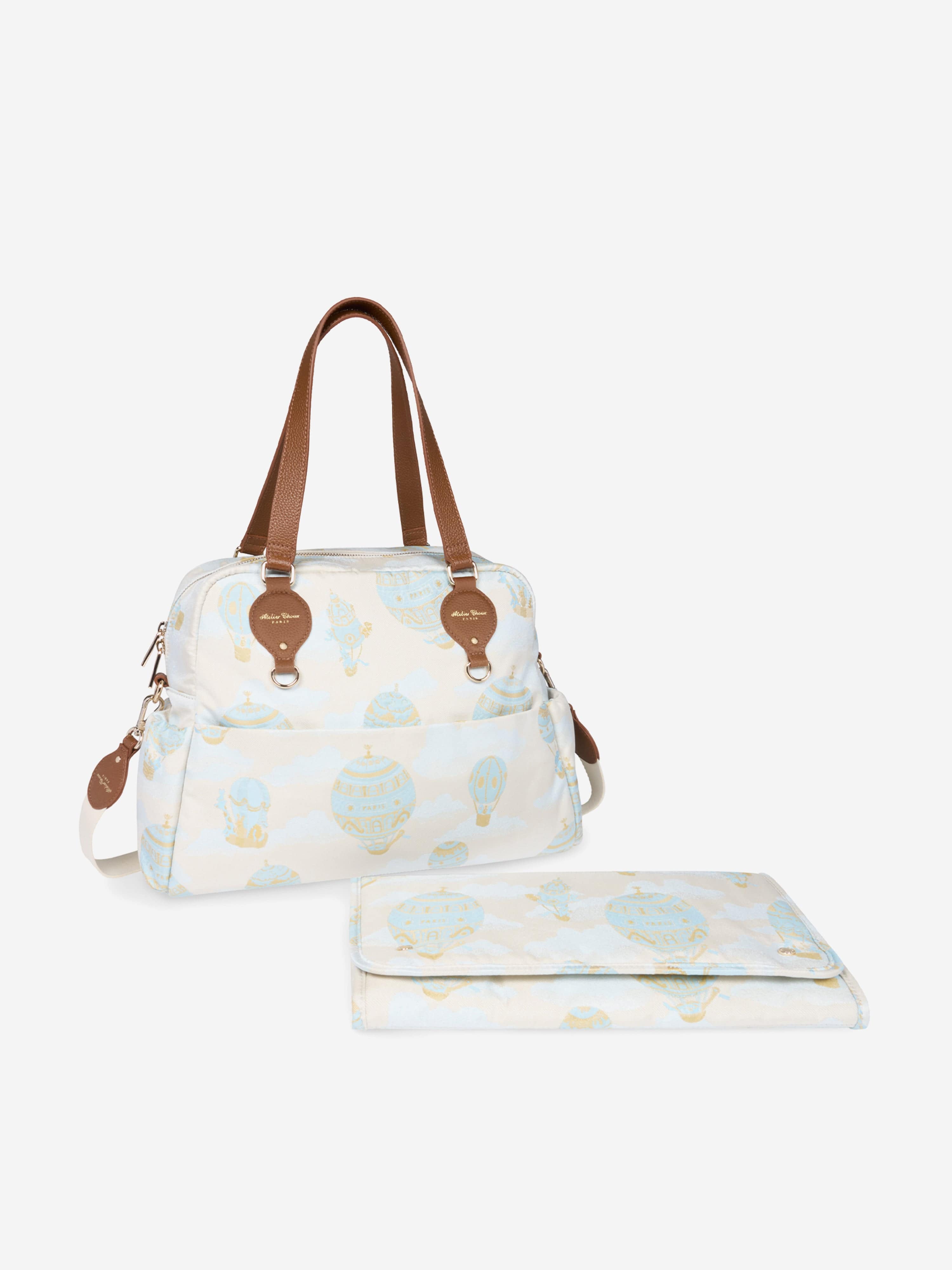 Atelier Choux Baby Hot Air Balloons Changing Bag in Blue (38cm) Online Online Original