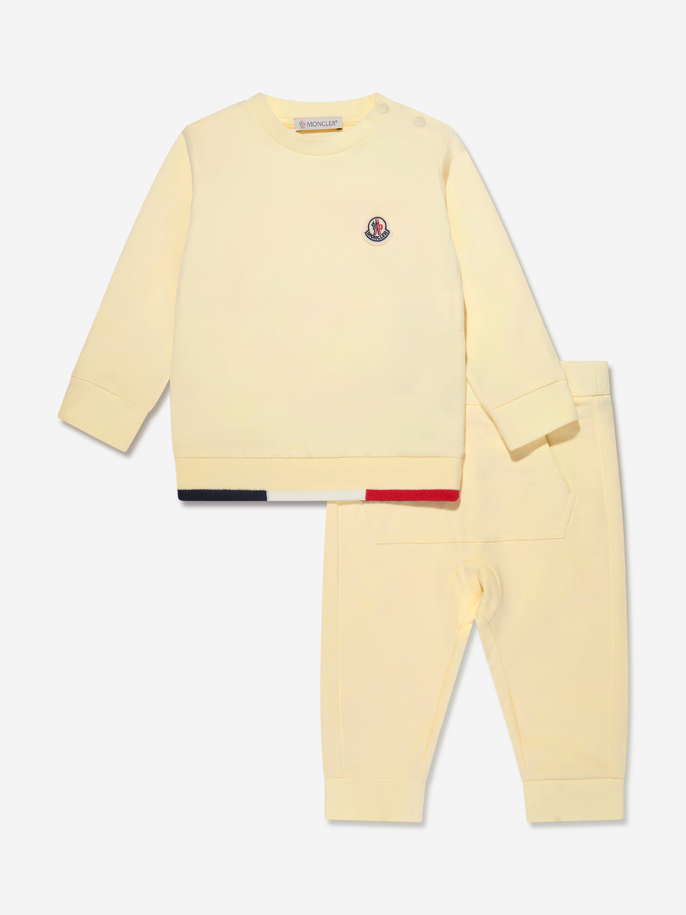 Moncler Enfant Baby Boys Logo Tracksuit in Yellow Official Site