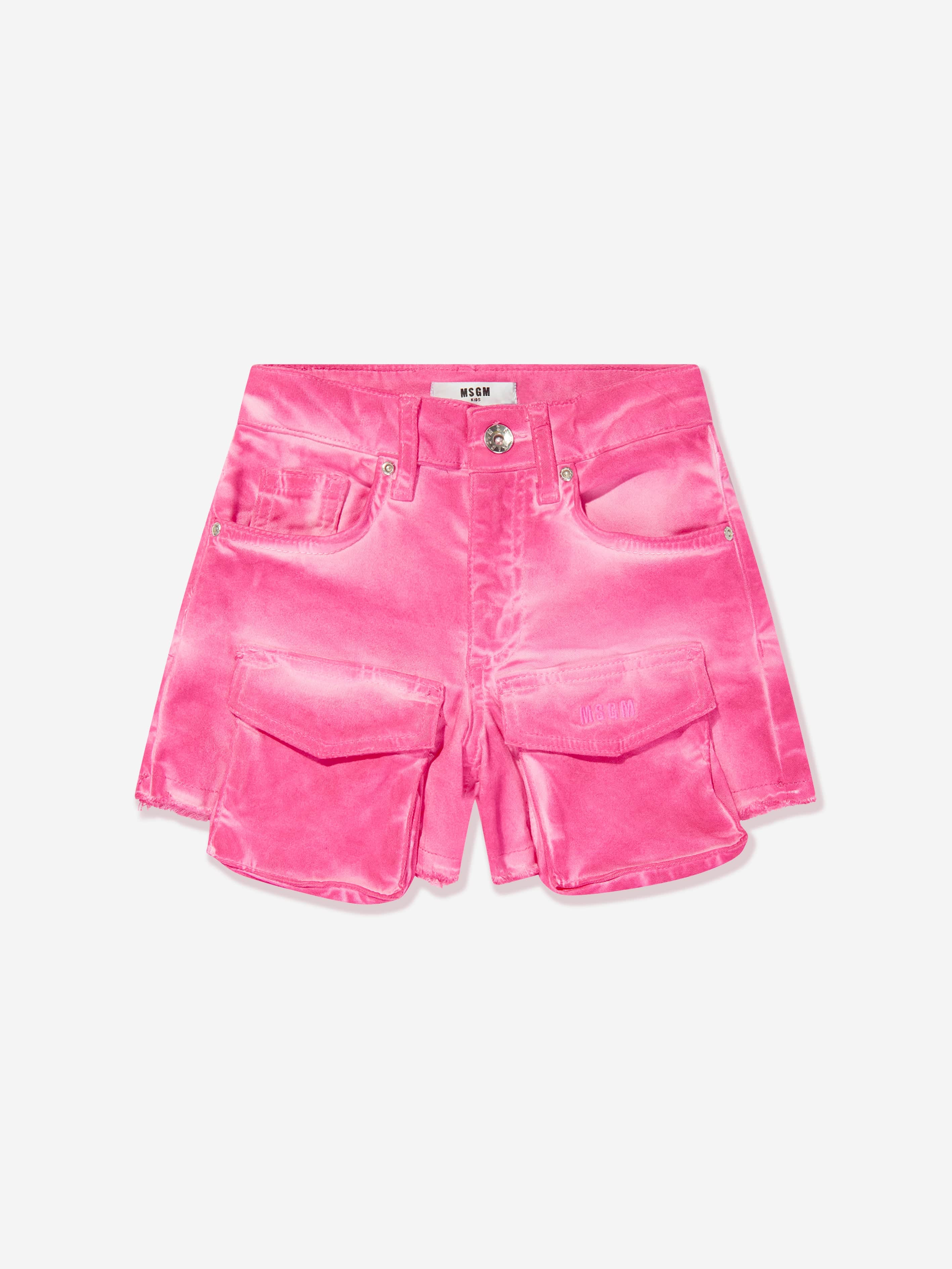 MSGM Girls Cargo Shorts in Pink Get To Buy