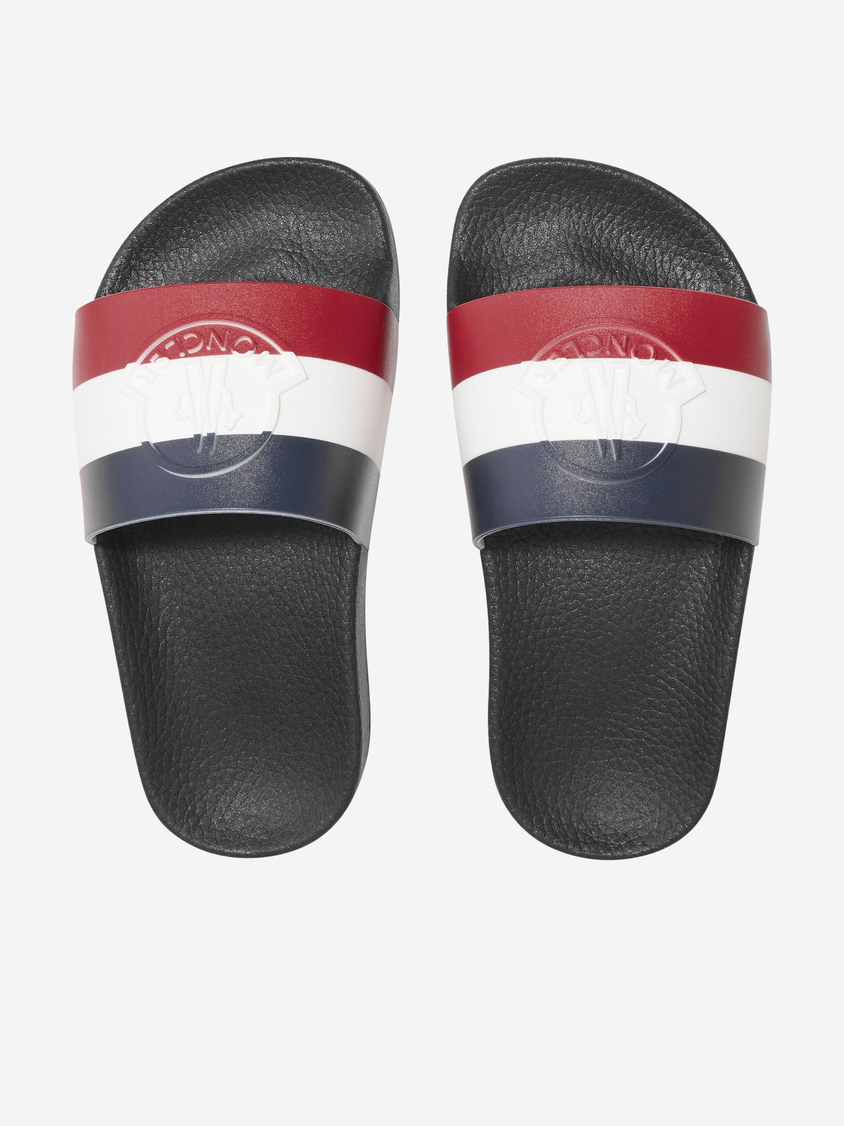Moncler Enfant Kids Basile Sliders in Black Cheap Sale Comfortable