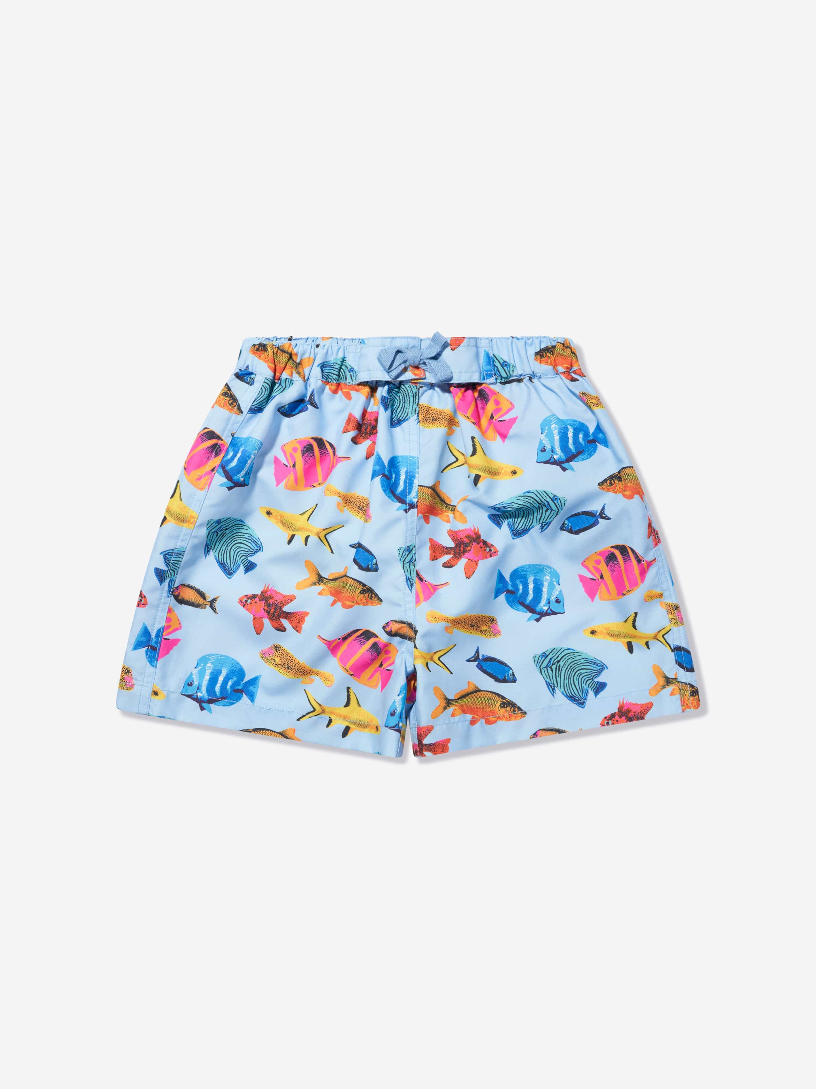 Rachel Riley Boys Tropical Fish Swim Shorts in Multicolour How Much