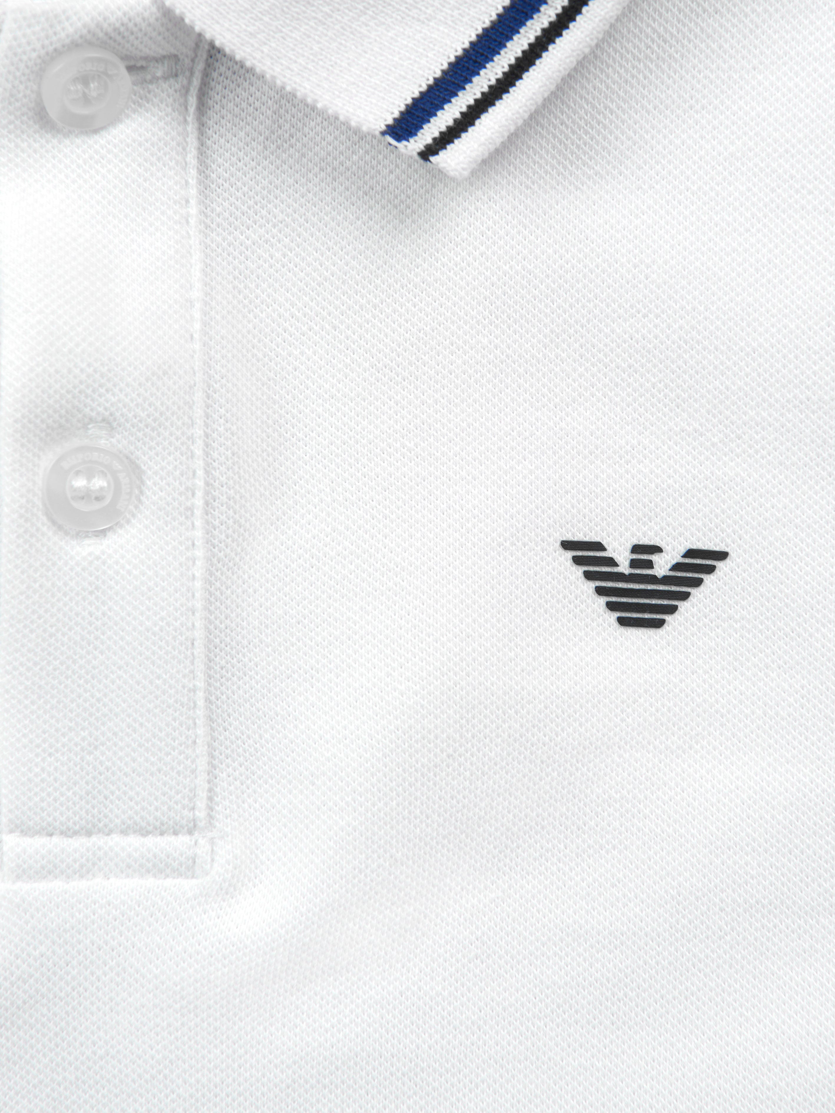 Emporio Armani Boys Logo Polo Shirt In White Outlet Cheap Authentic