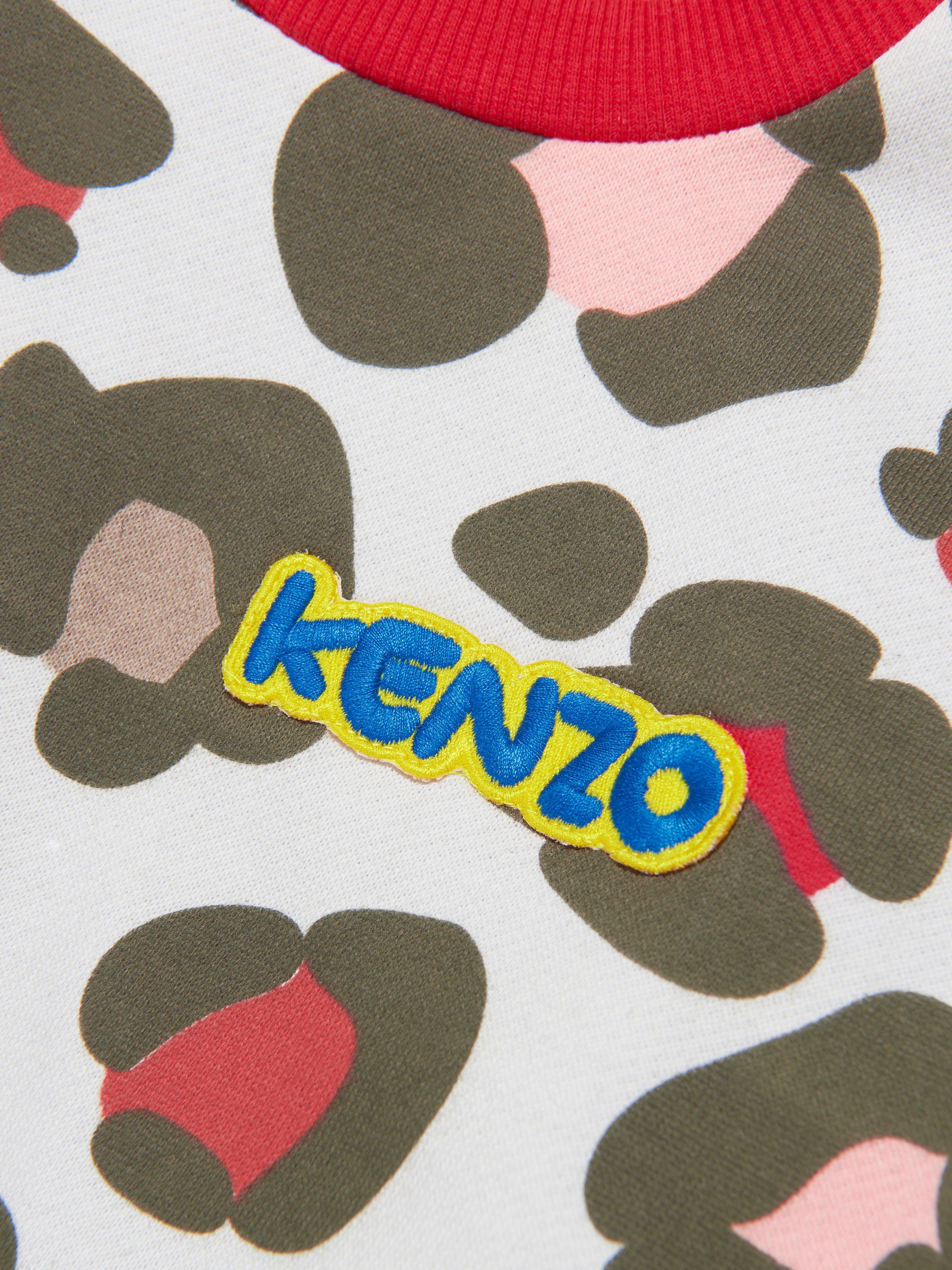 KENZO Girls Animal Print Sweatshirt in Stone Cheap Sale Low Pice Fee Shipping
