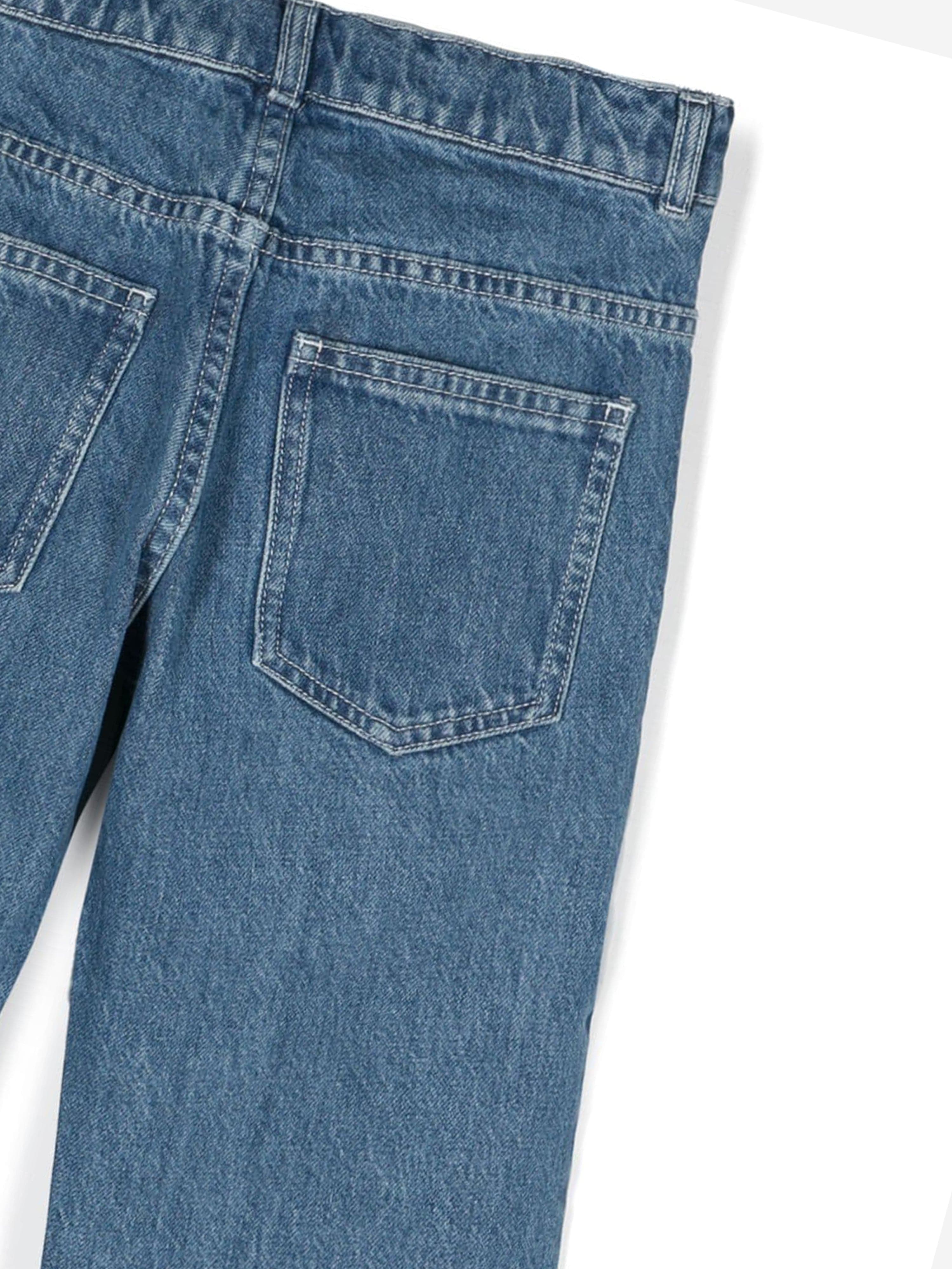 Fendi Kids Washed Denim Regualr Jeans in Blue Discount 2025 New