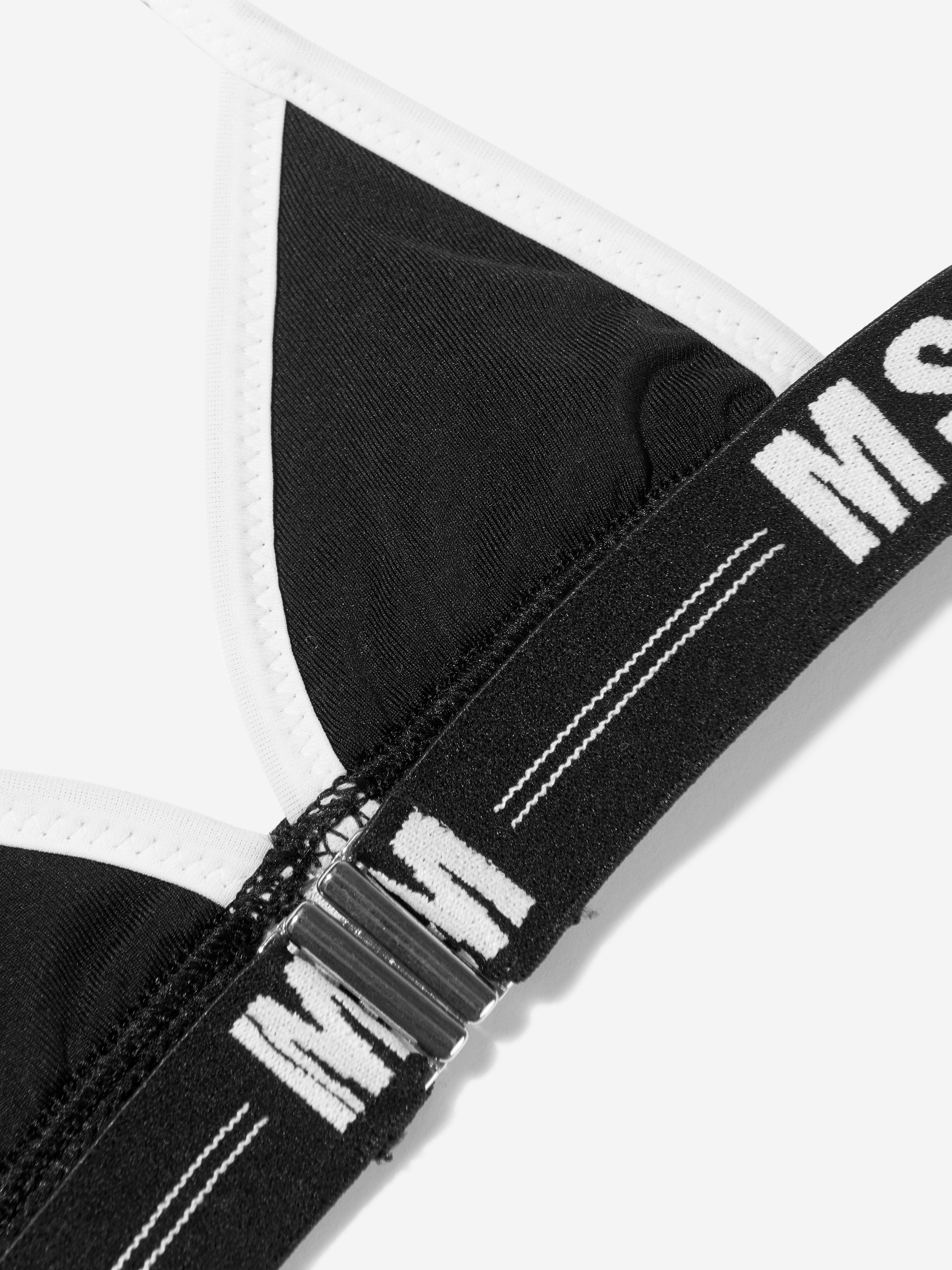 MSGM Girls Logo Triangle Bikini in Black Footlocker Finishline For Sale