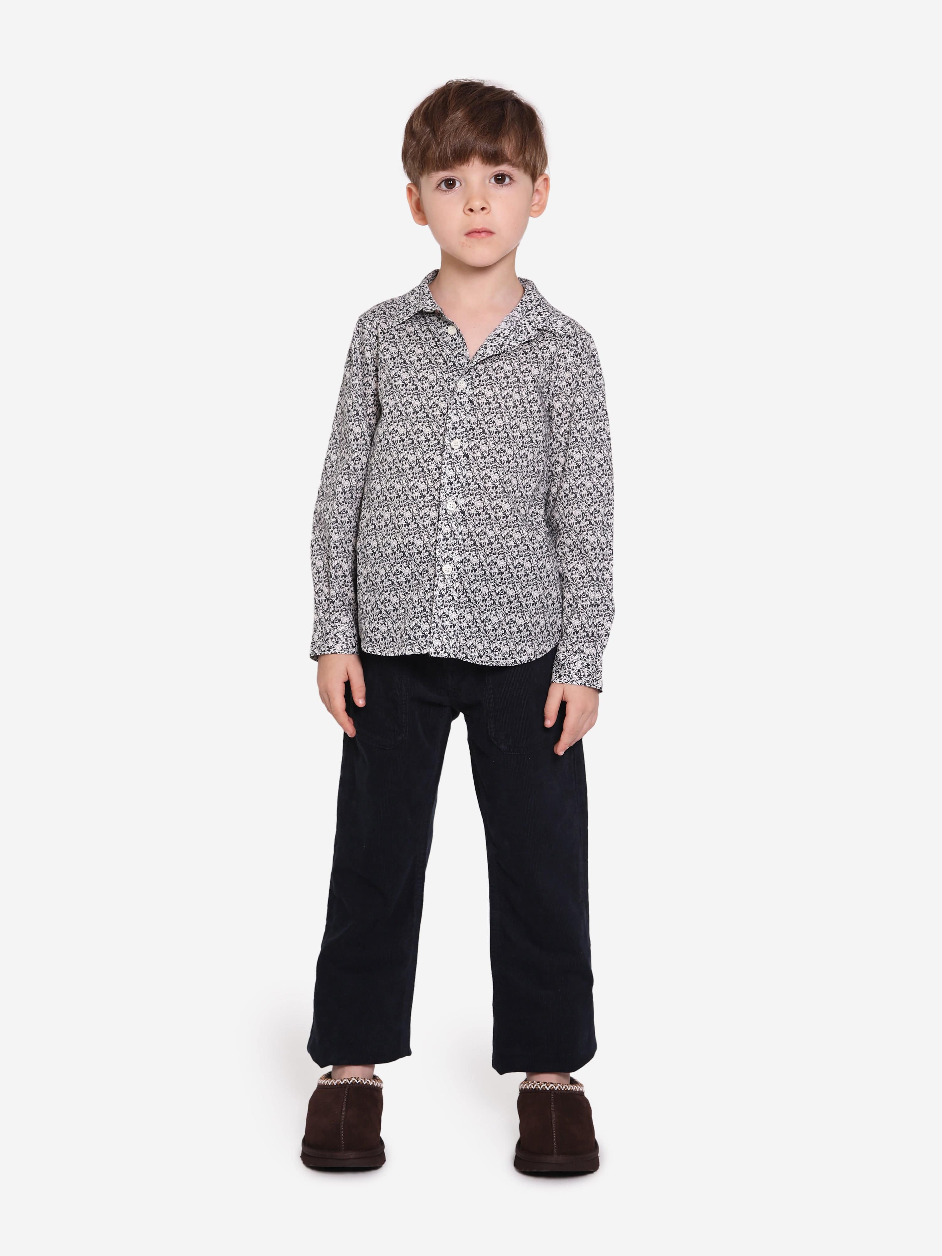 Bonpoint Boys Daho Shirt in Blue Amazon Footaction