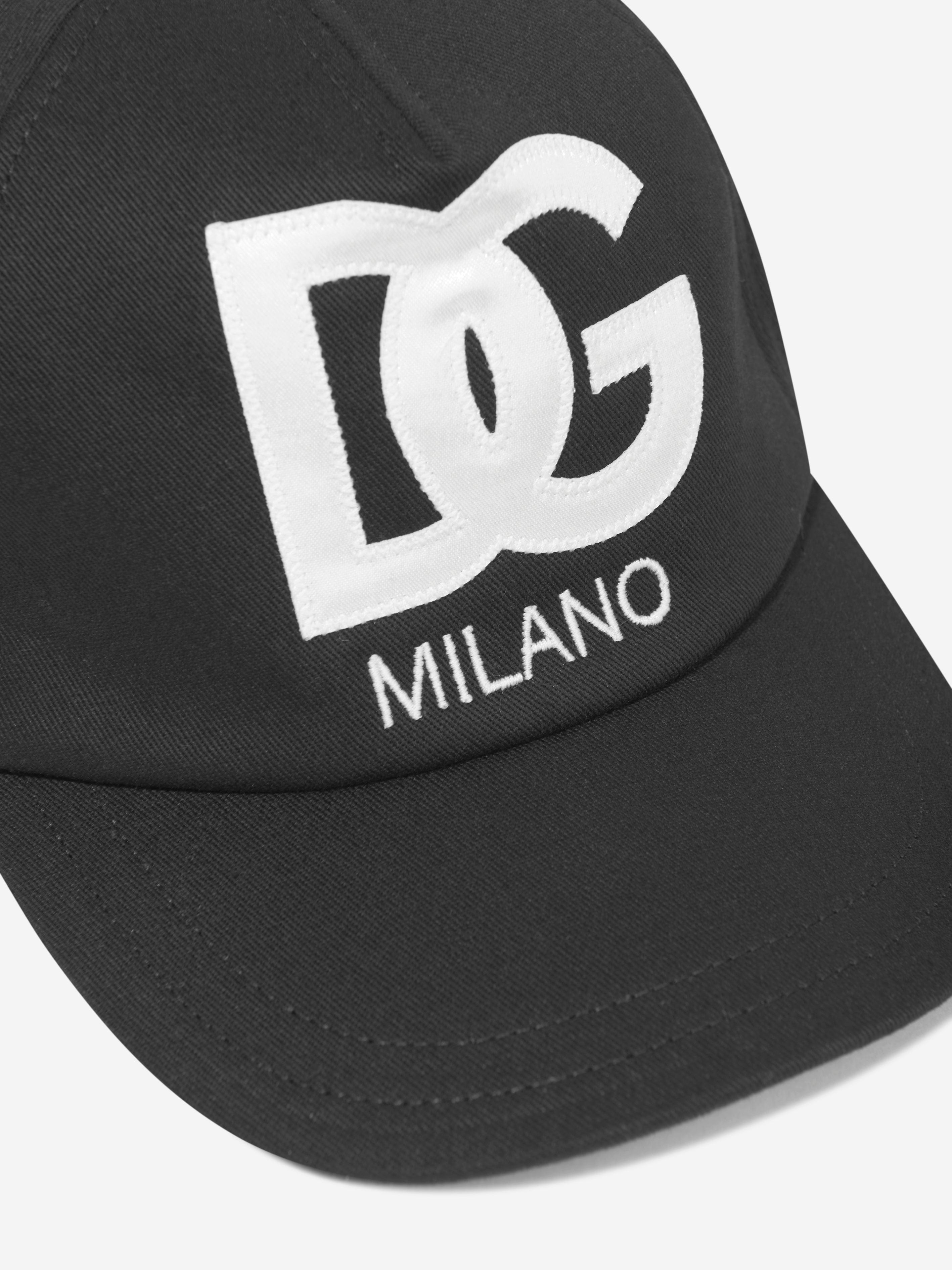 Dolce & Gabbana Boys Embroidered Logo Cap in Black Cheap Amazon