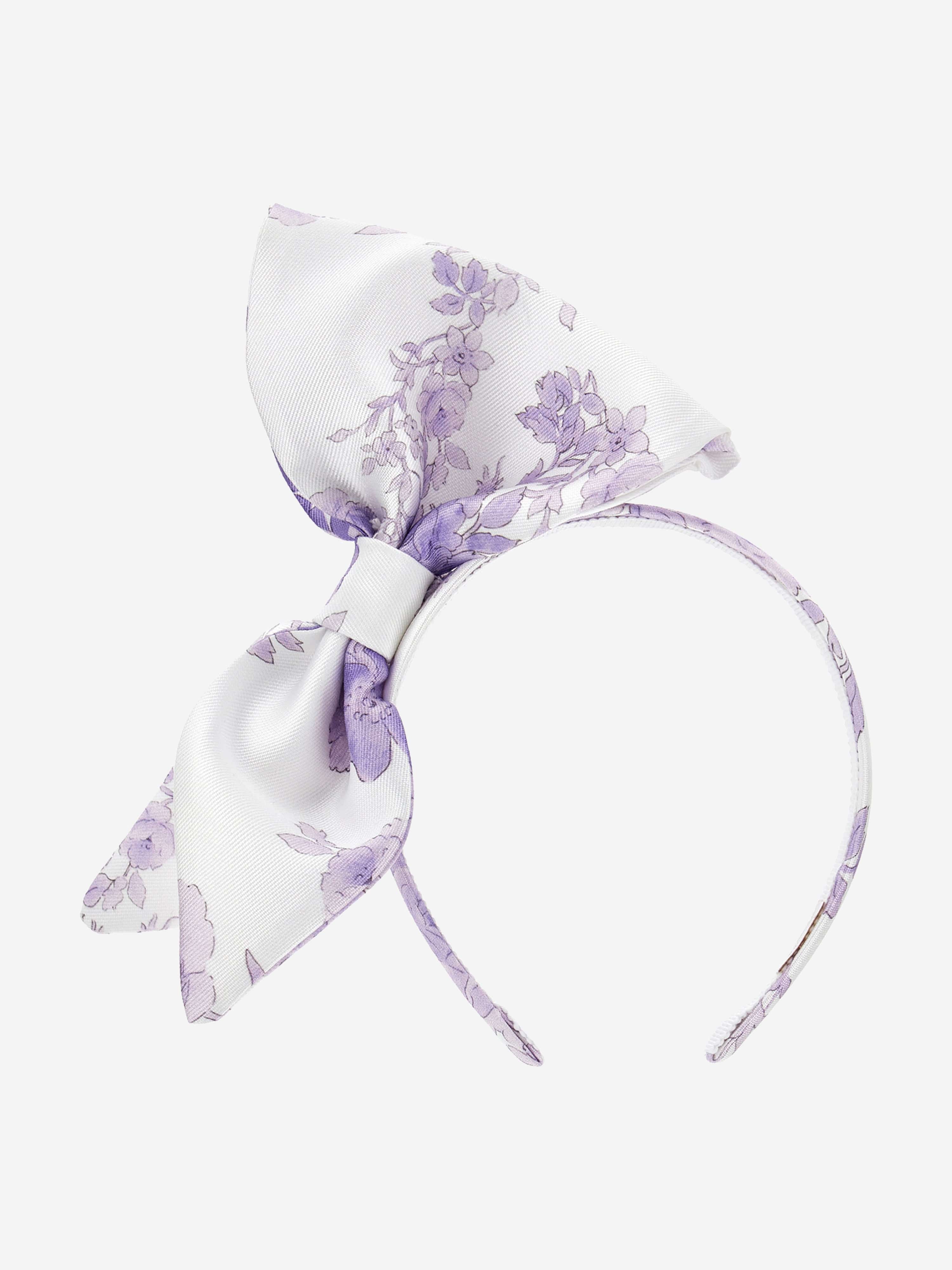 Monnalisa Girls Bow Headband in Ivory Outlet New Arrival