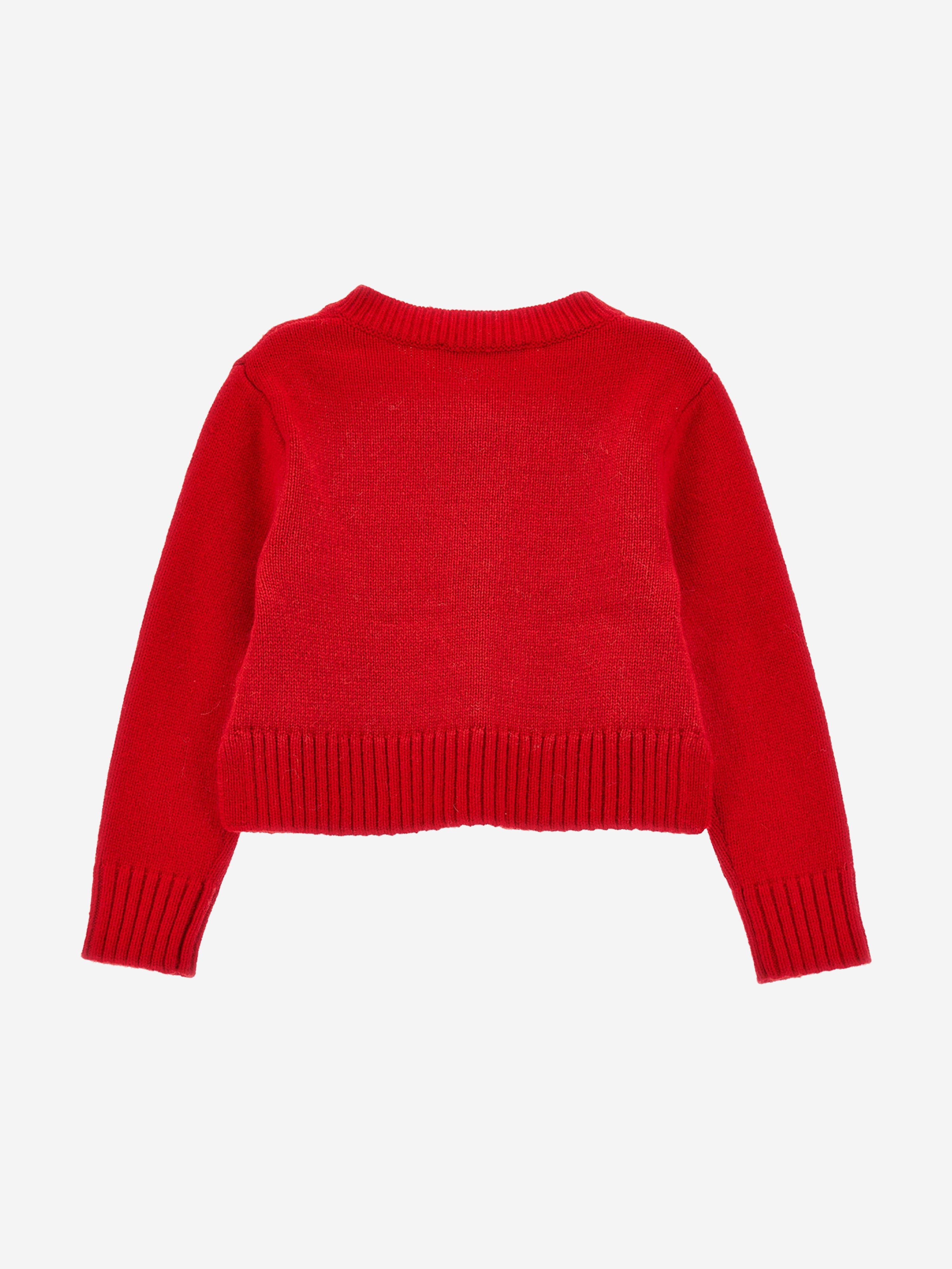 Monnalisa Baby Girls Wool Knitted Cardigan in Red Get Authentic For Sale