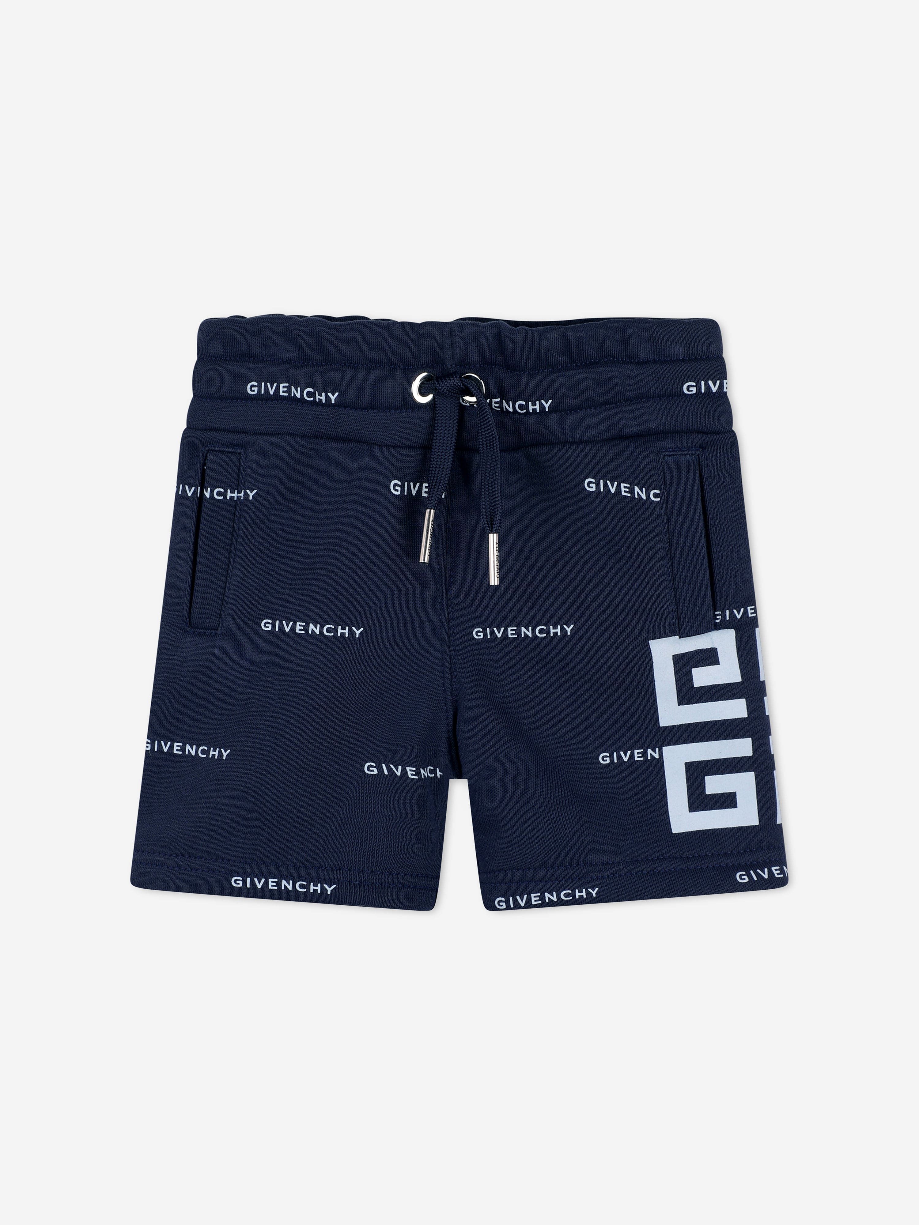 Givenchy Baby Boys Logo Print Shorts in Navy Clearance Big Sale