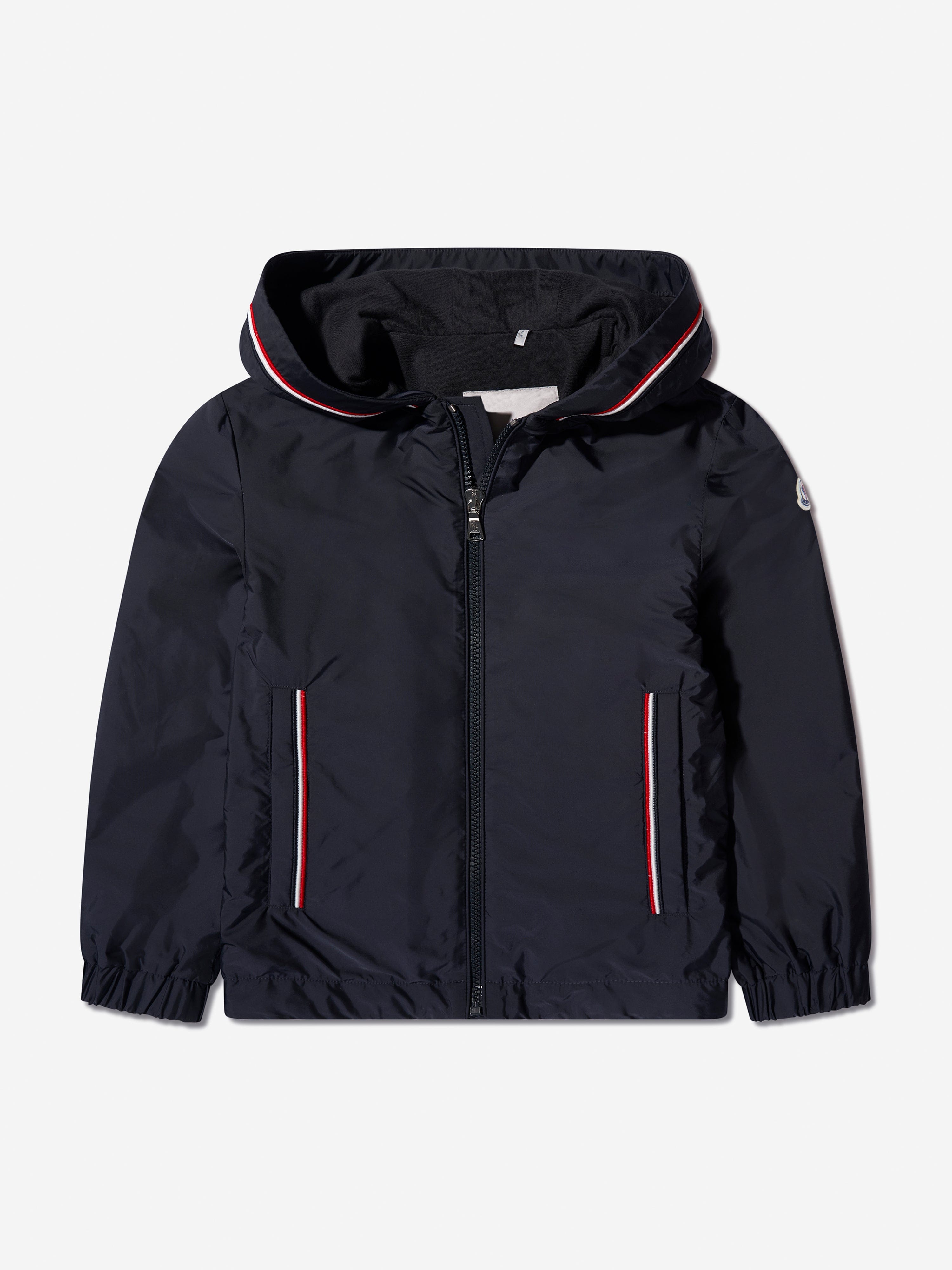 Moncler Enfant Boys Granduc Zip Up Jacket in Navy Free Shipping New Styles