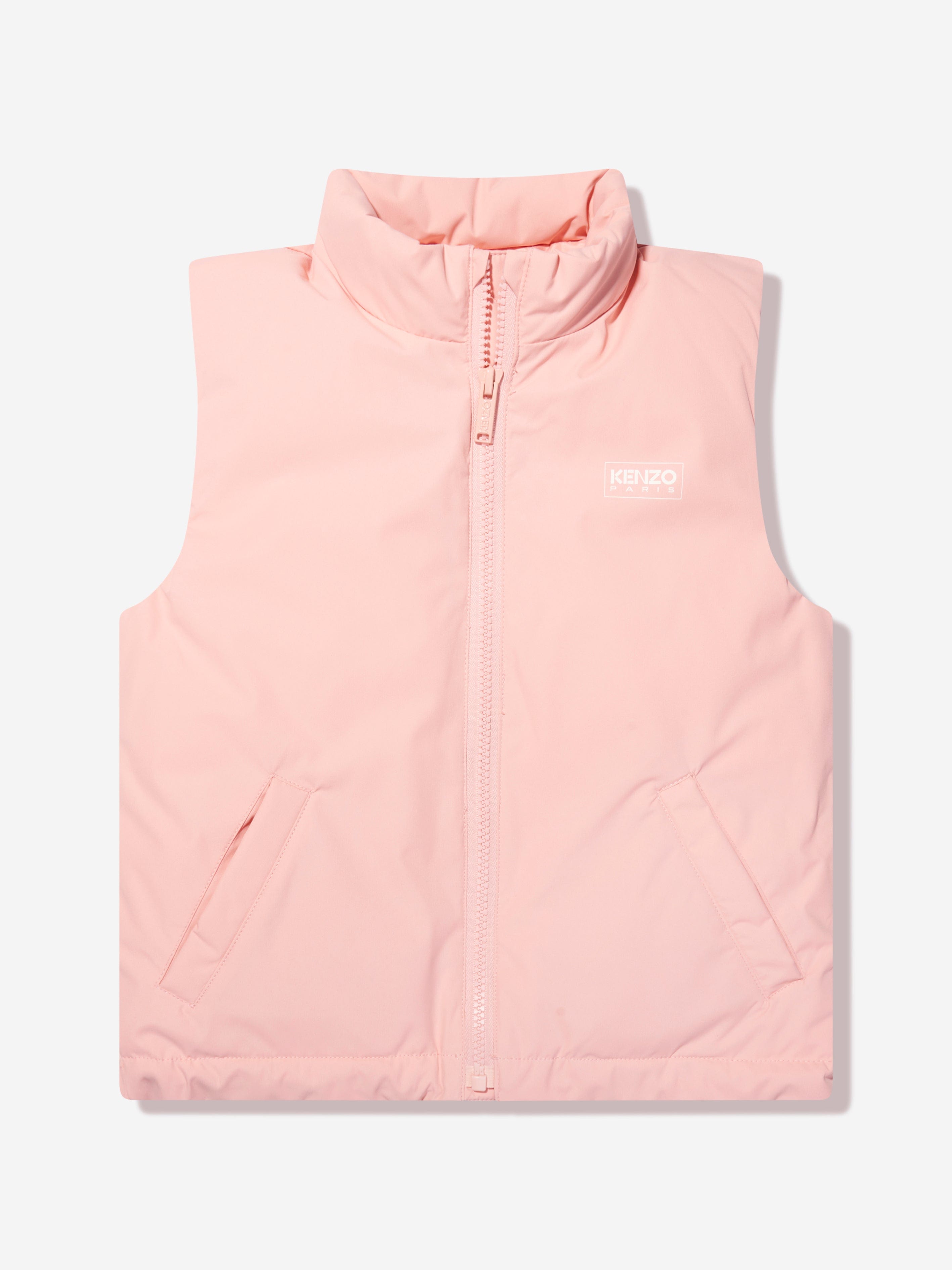 KENZO Girls Down Padded Gilet in Pink Visa Payment For Sale