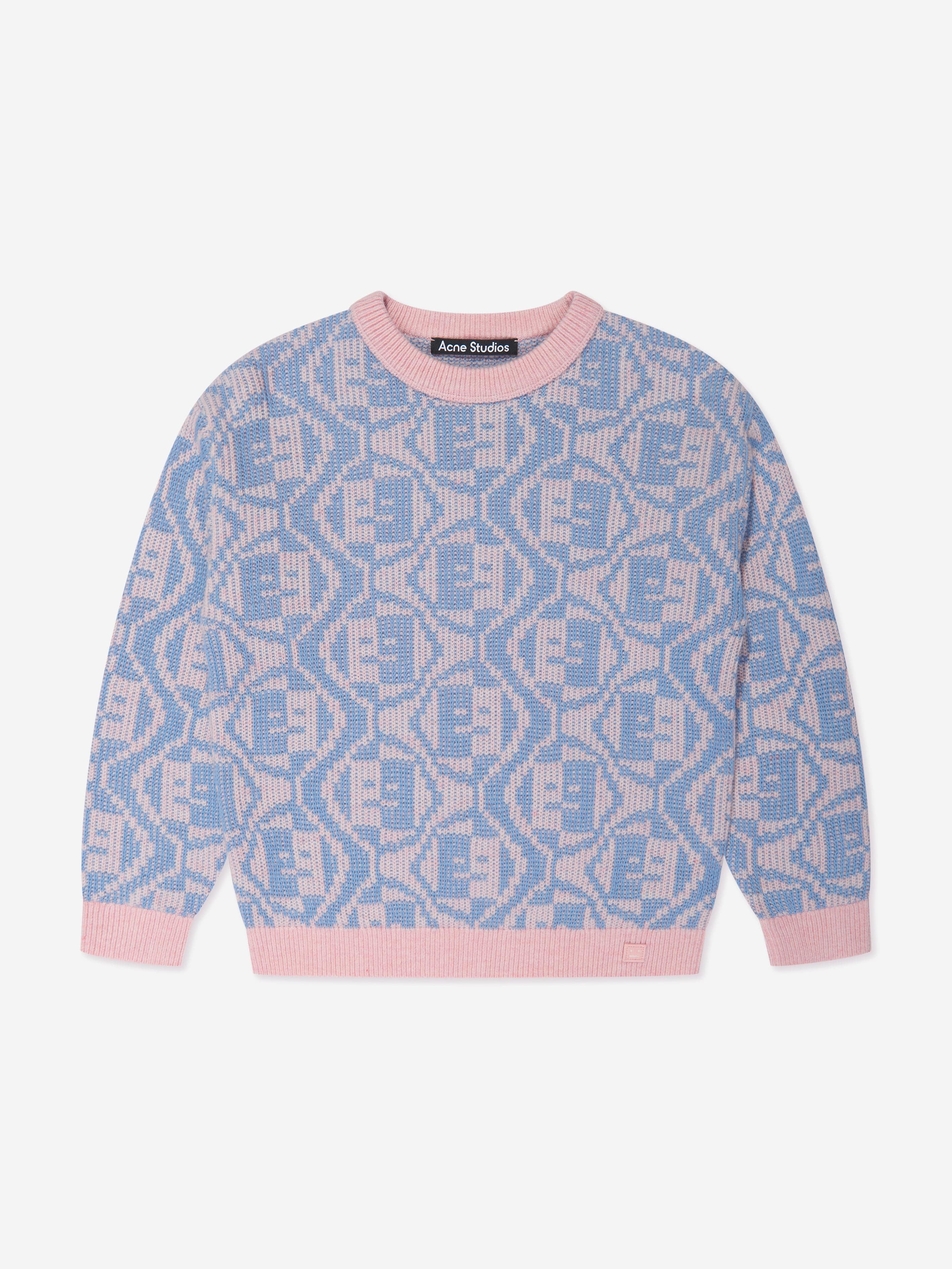 Acne Studios Kids Wool Face Jumper in Multicolour Best Wholesale Sale Online