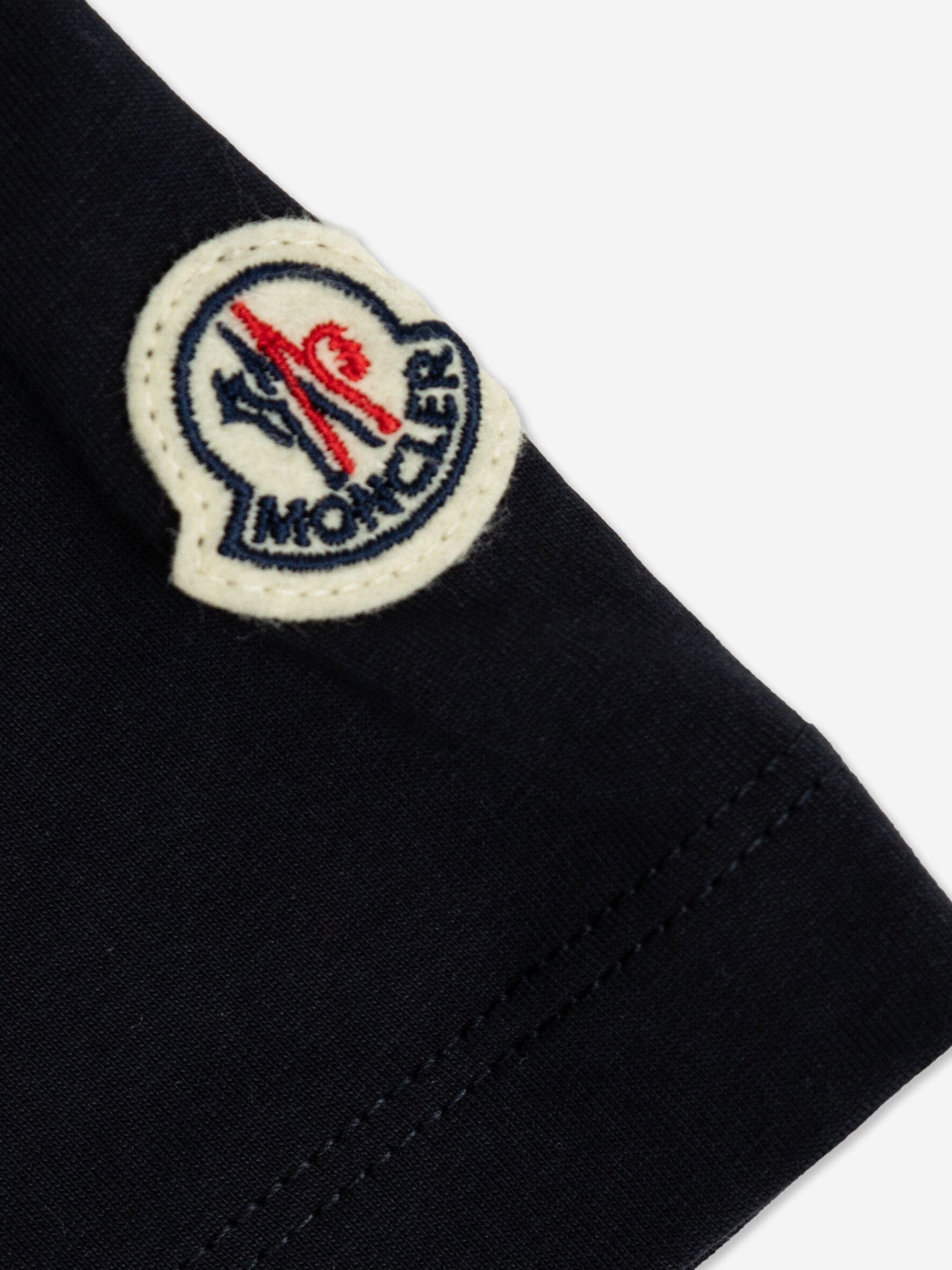 Moncler Enfant Boys Logo T-Shirt in Navy Best Wholesale