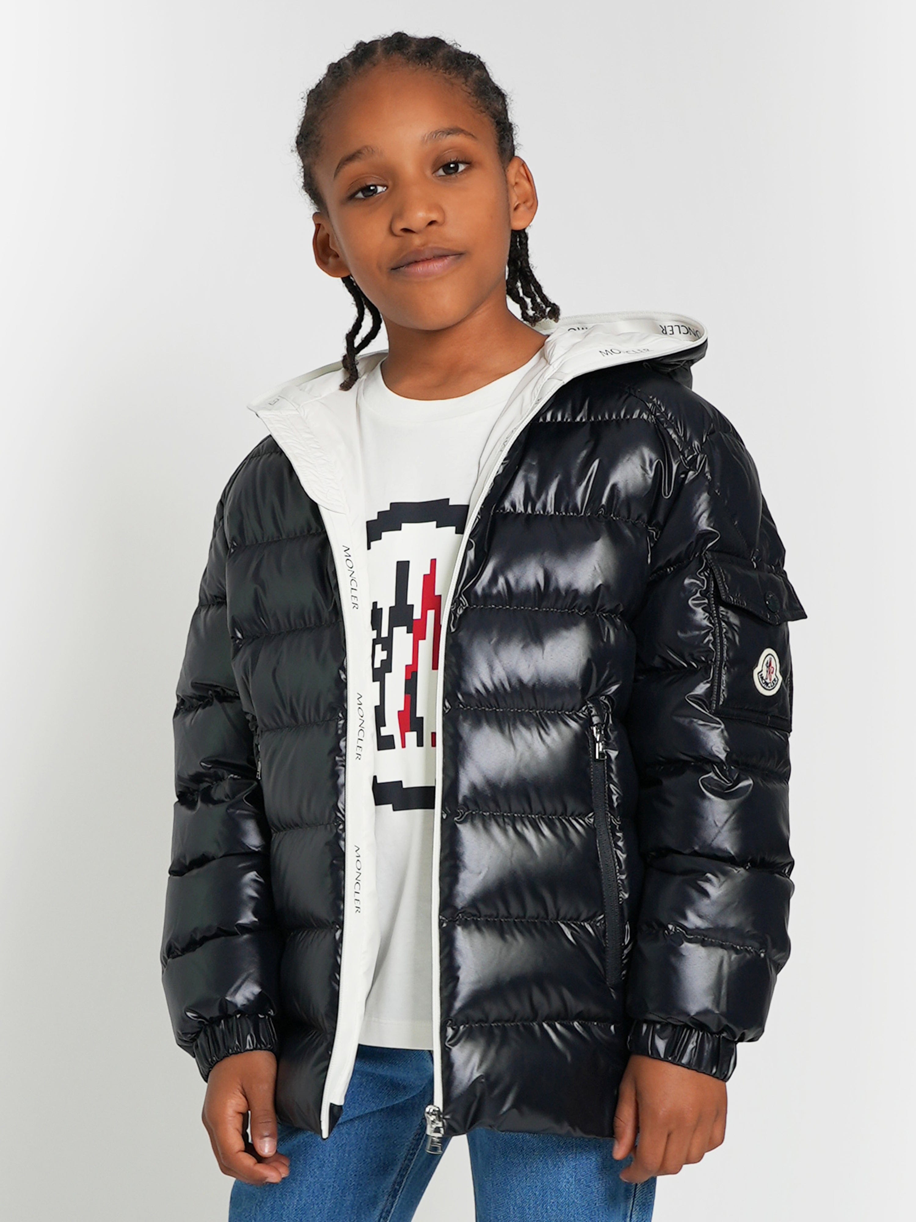 Moncler Enfant Boys Down Padded Ganzorig Jacket in Navy Discounts Sale Online