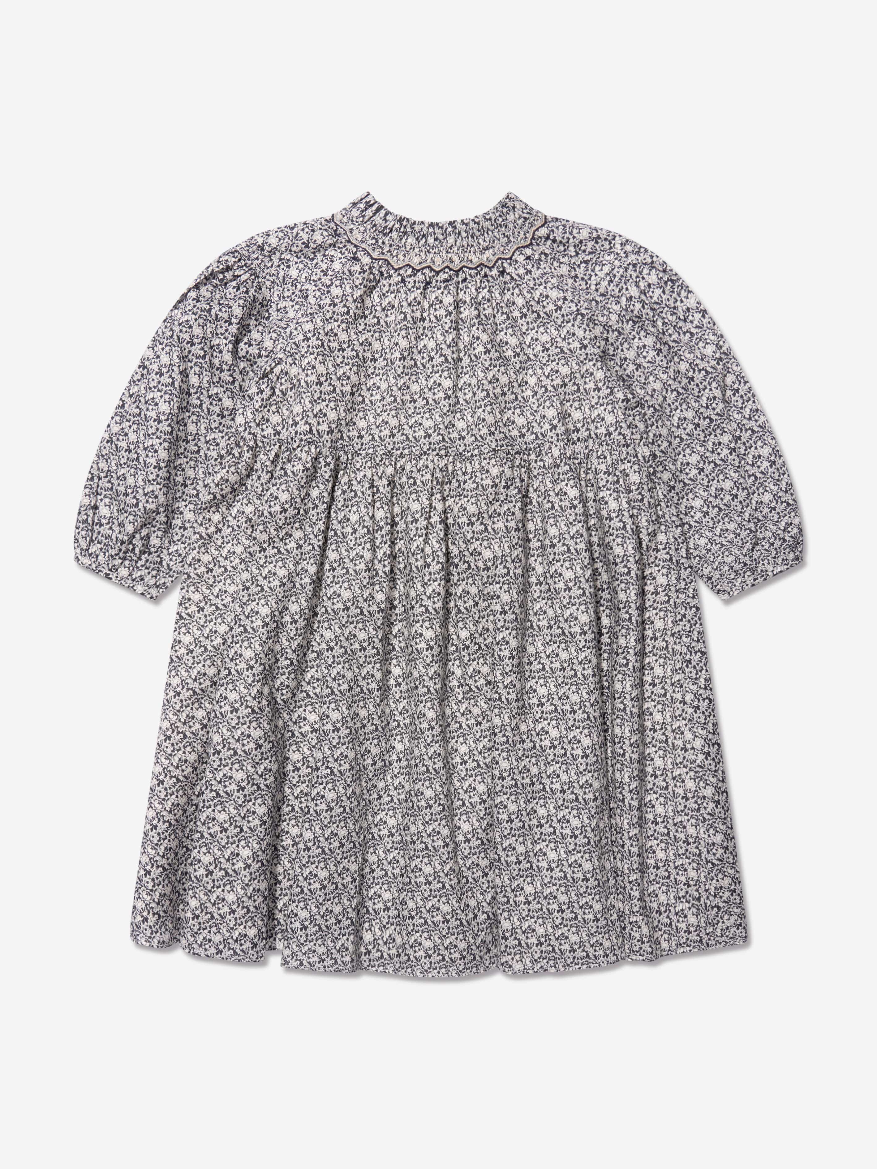 Bonpoint Girls Bluebell Cotton Dress in Blue Cheap Pice Cost