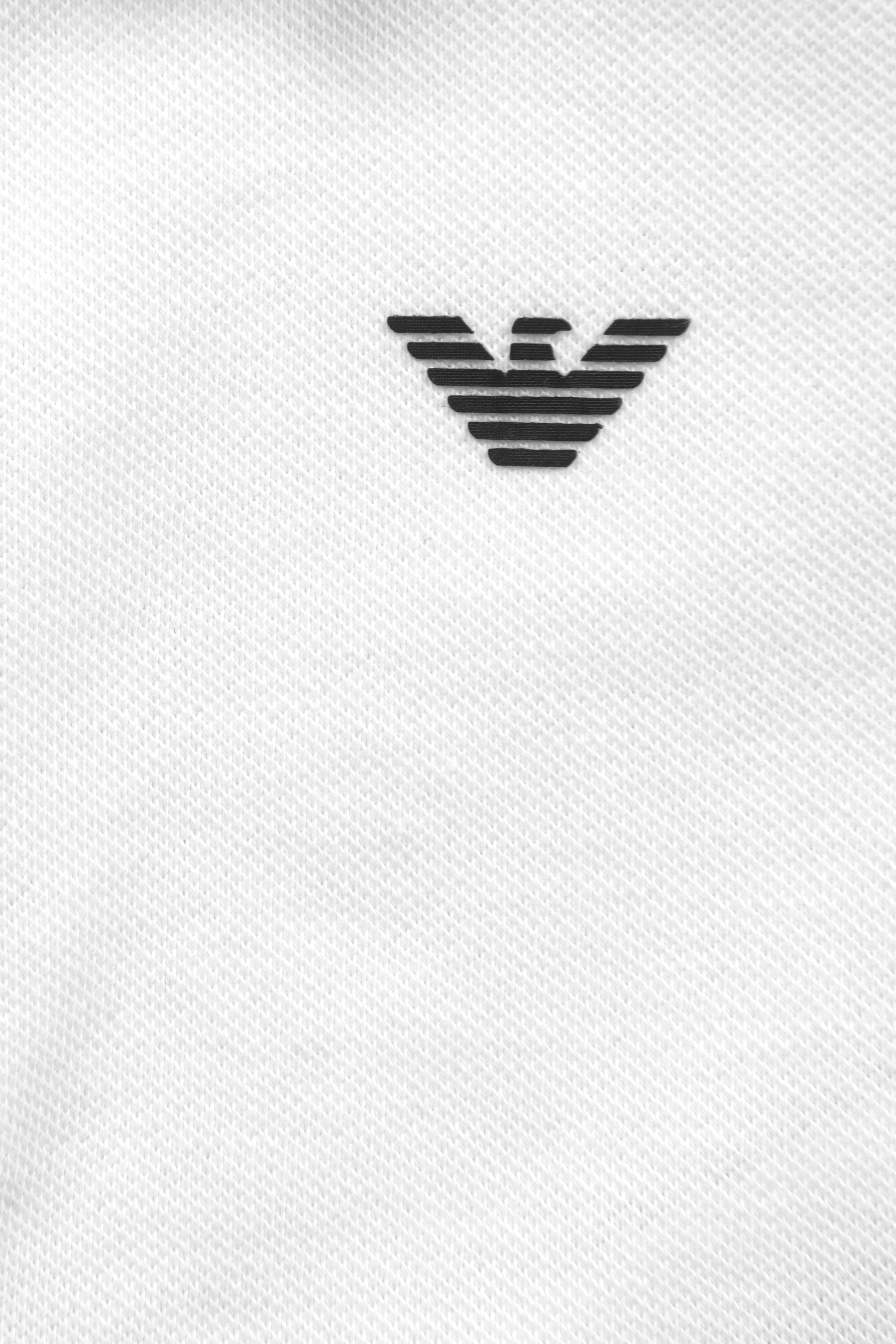 Emporio Armani Baby Boys Logo Polo Shirt In White Cheap Newest