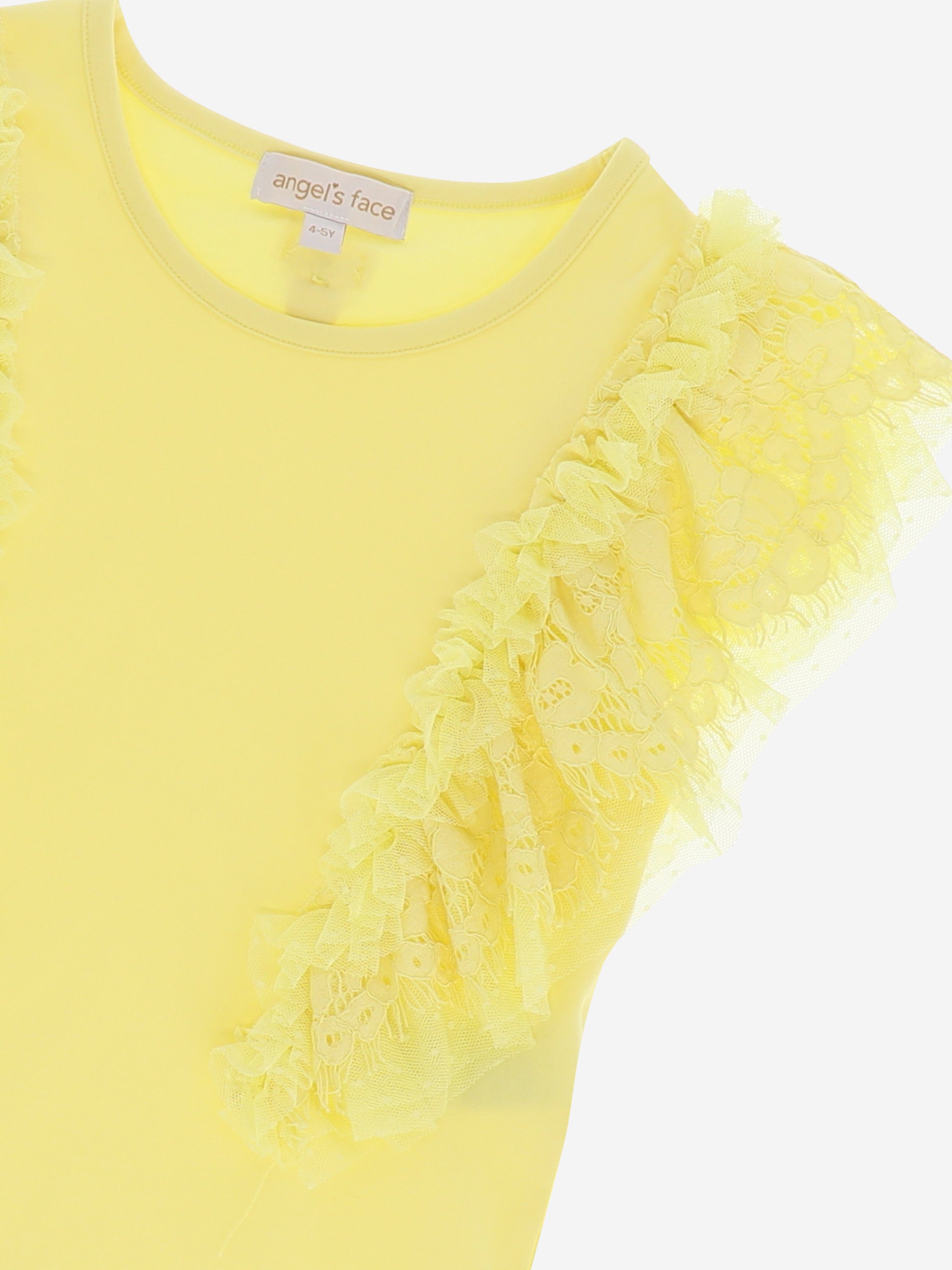 Angels Face Girls Saige Vest Top in Yellow Cheap Sale Wholesale Pice