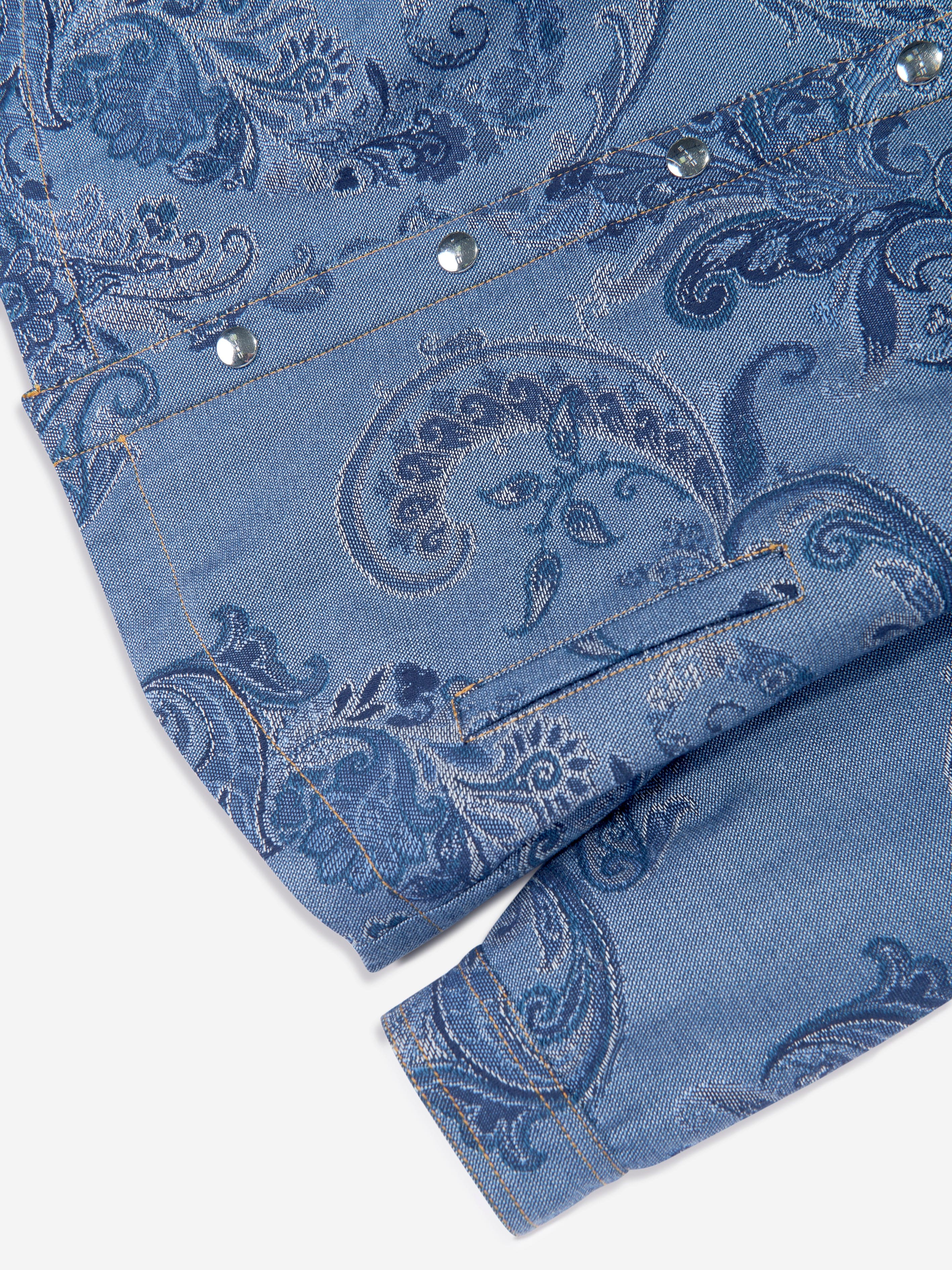 Etro Kids Paisley Print Jacket in Blue Sale Huge Surprise