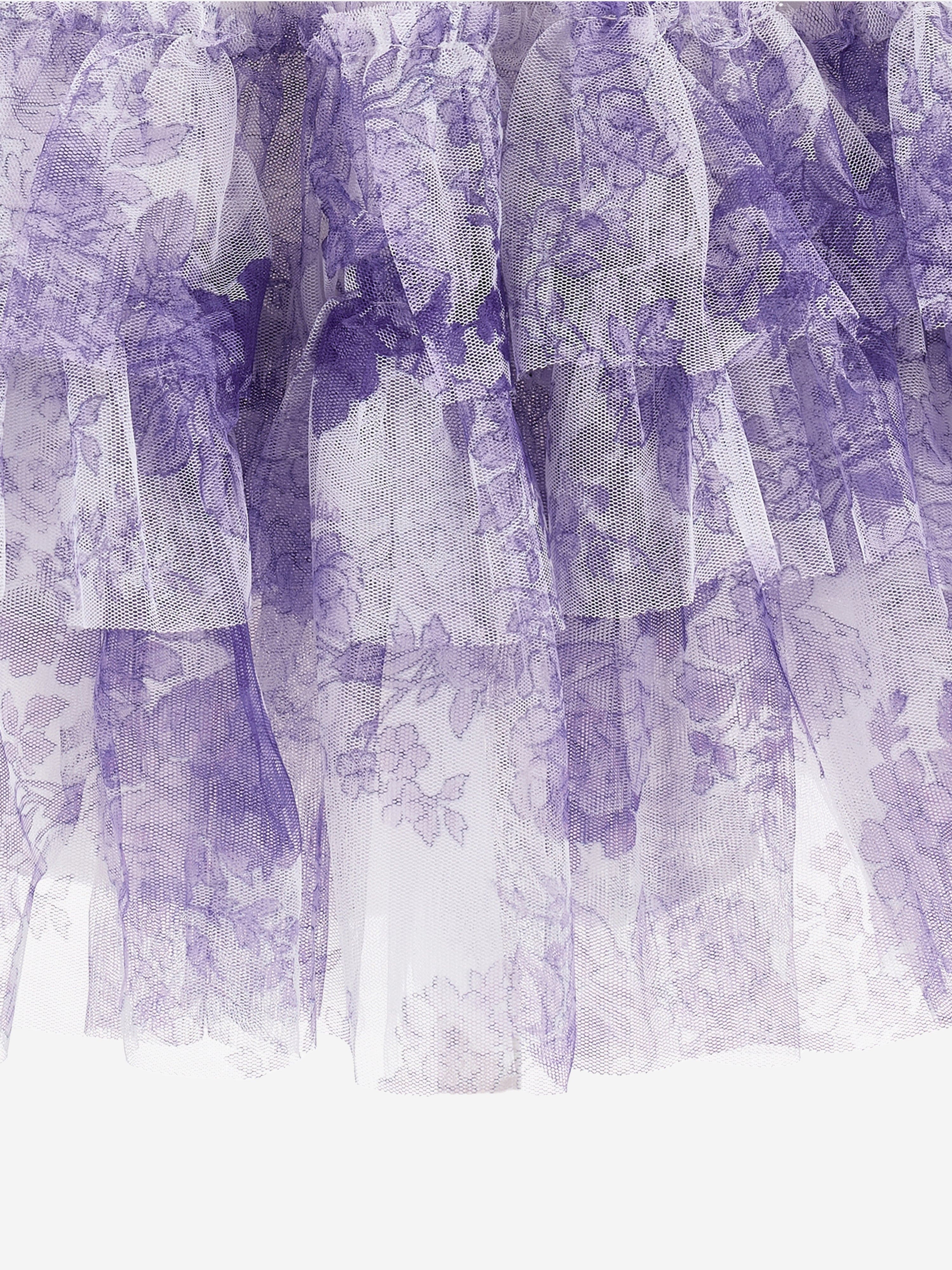 Monnalisa Girls Monochrome Tulle Skirt in Purple Buy