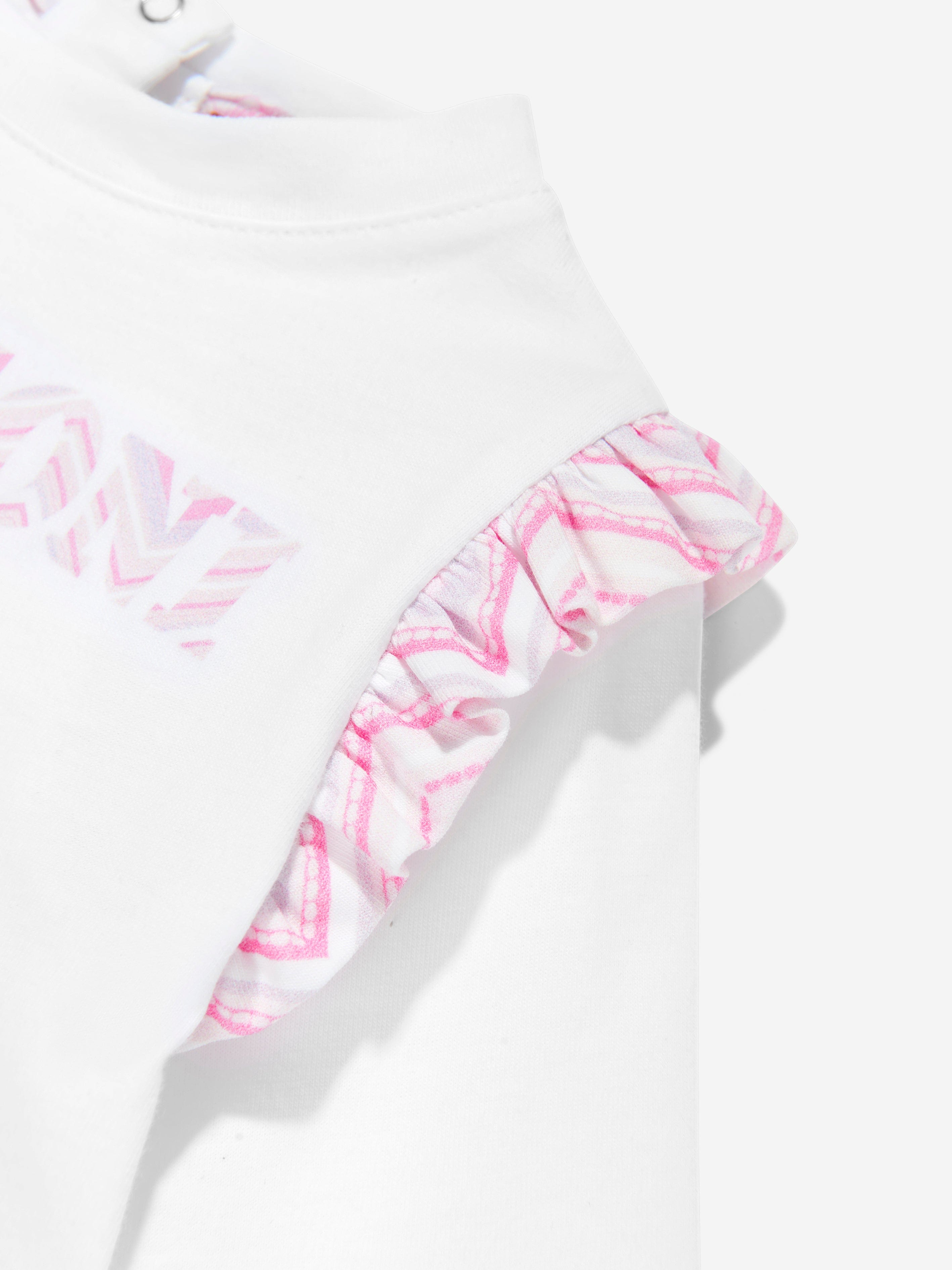 Missoni Baby Girls Long Sleeve Logo T-Shirt in White Cheap Sale New Arrival