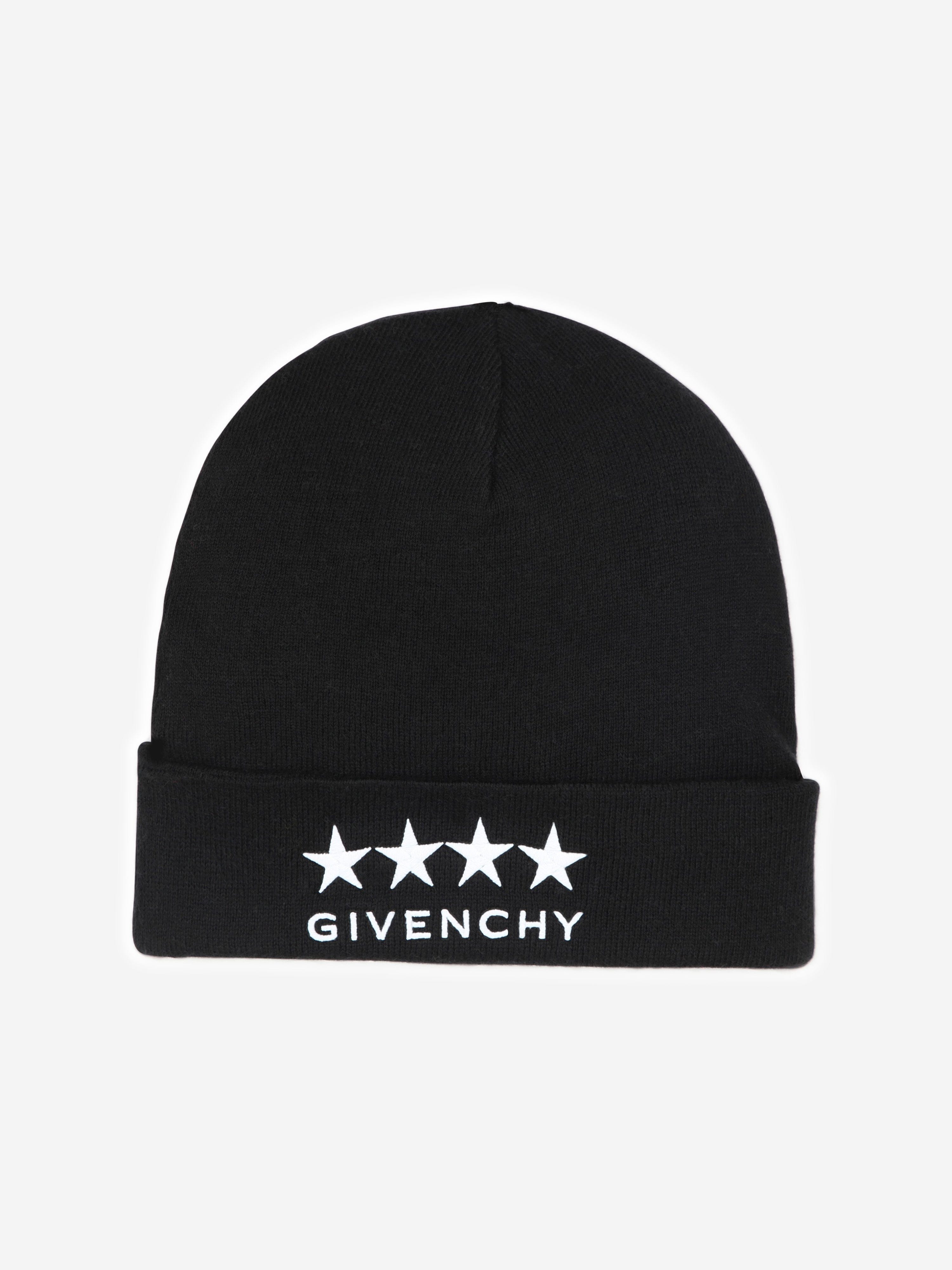 Givenchy Kids Knitted Beanie Hat in Black Cheap Best