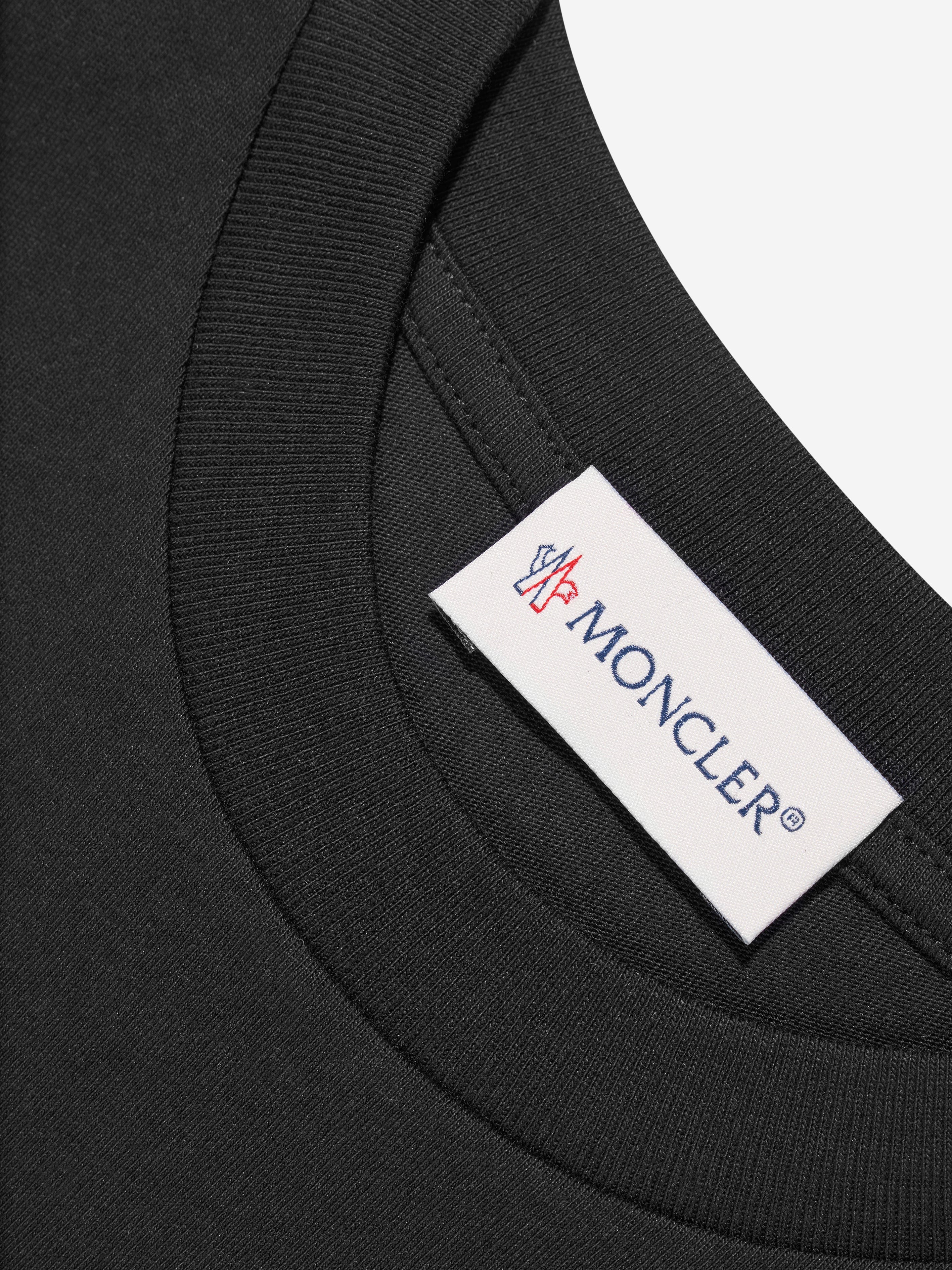 Moncler Enfant Kids Logo T-Shirt in Black Best Pices For Sale
