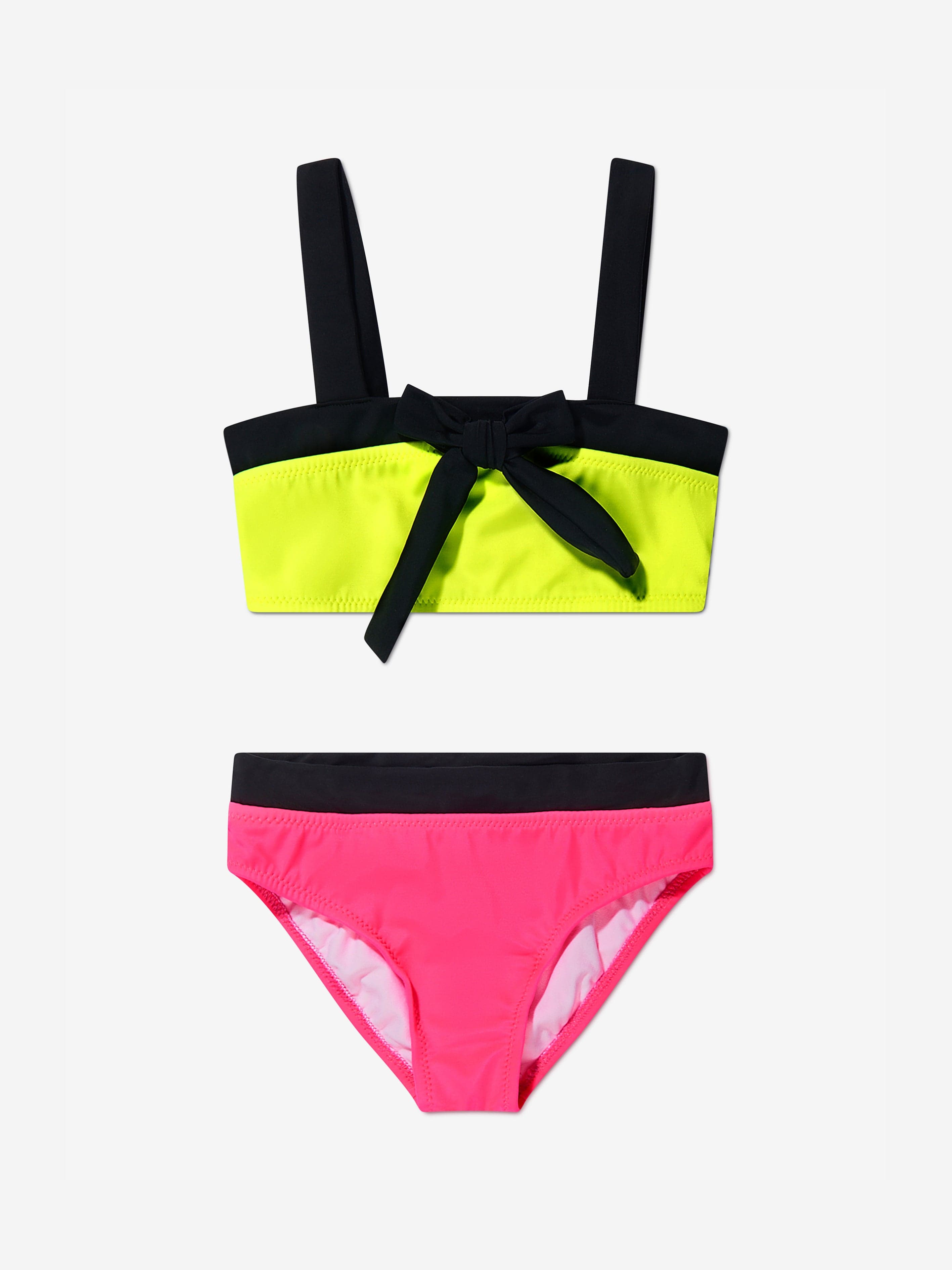Nessi Byrd Girls Neon Two-Tone Maggy Bikini in Multicolour Discount Recommend