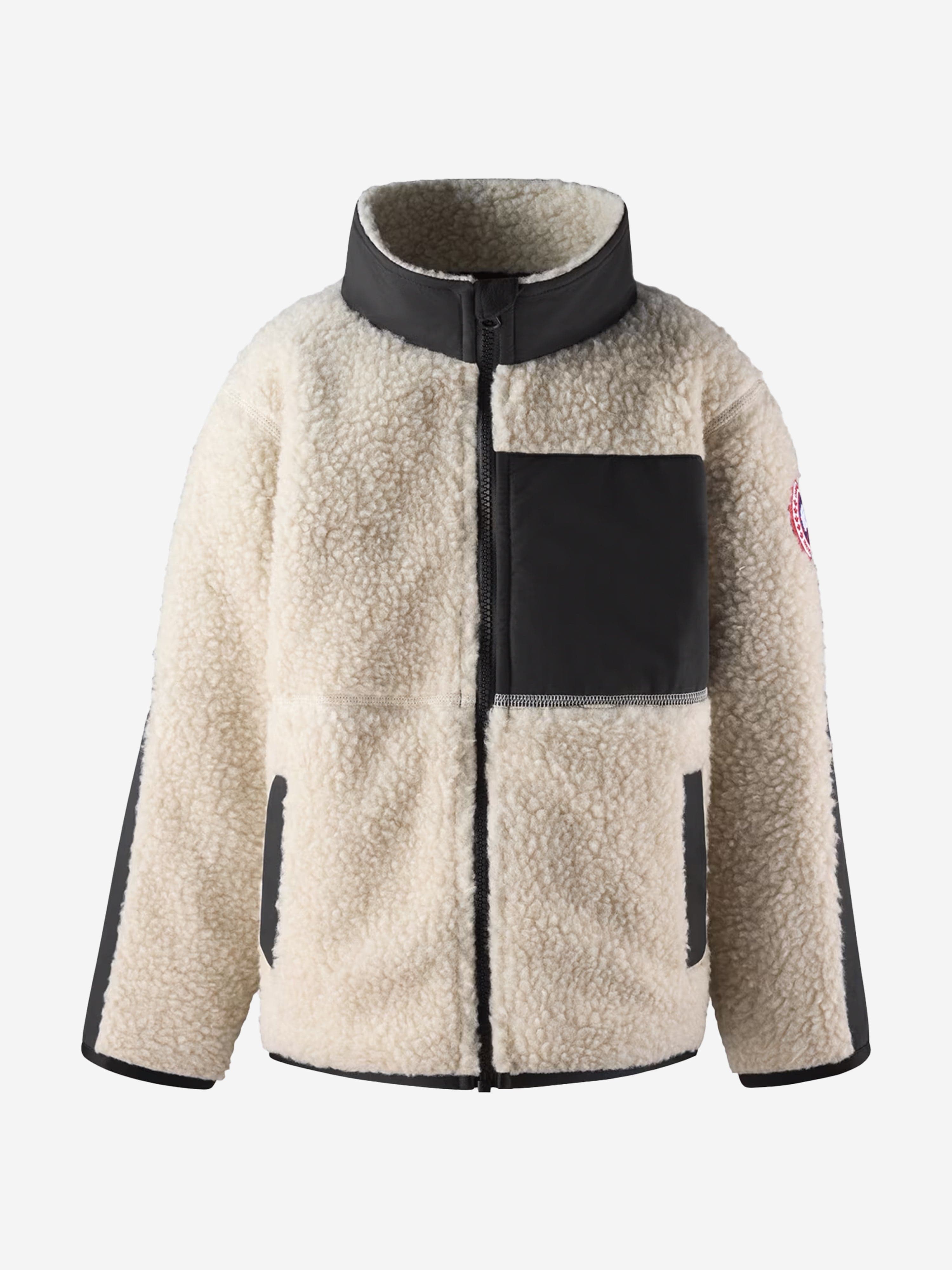 Canada Goose Kids Simcoe Fleece Jacket in Beige Order Cheap Pice