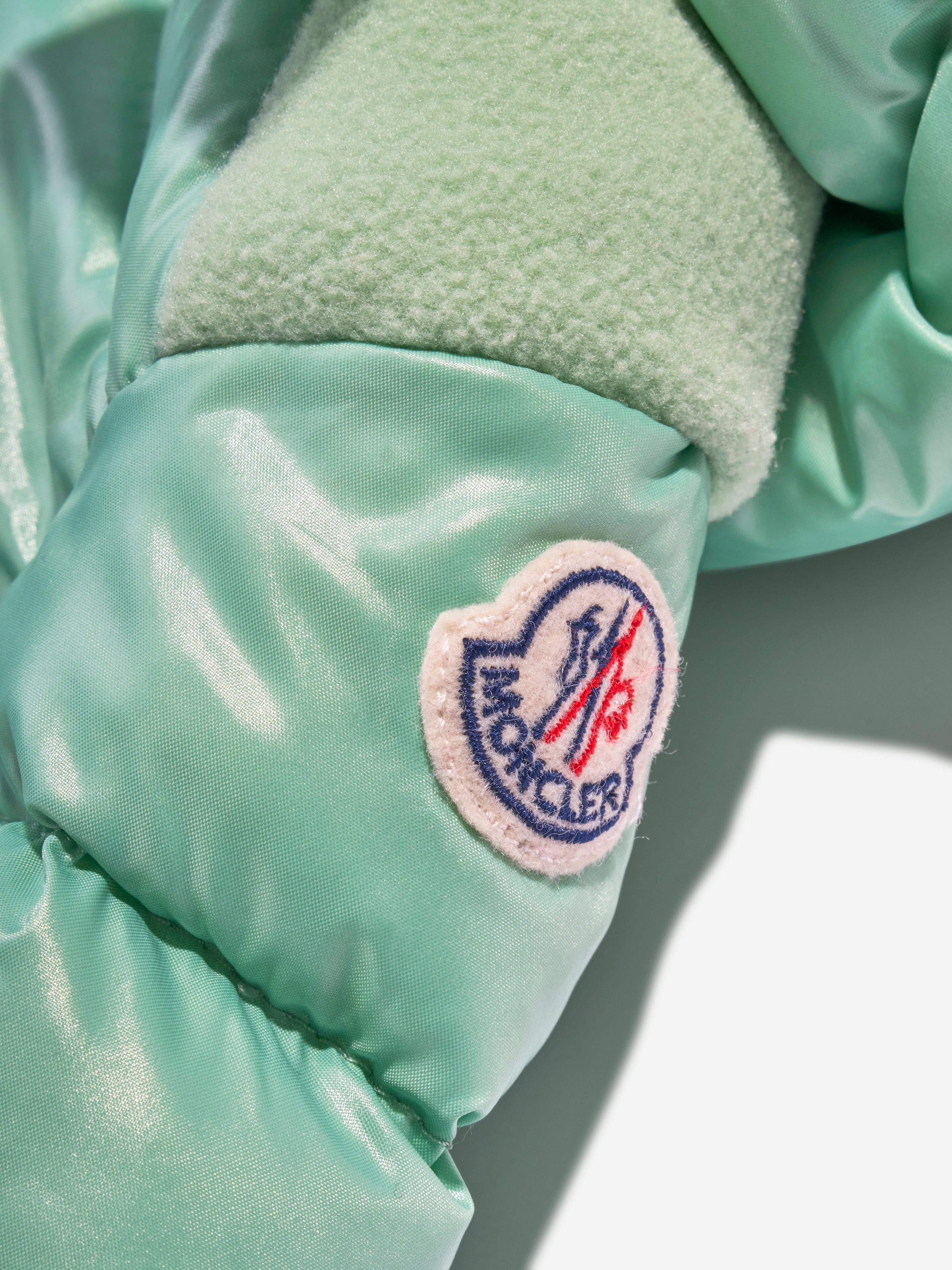 Moncler Enfant Baby Girls Down Padded Valya Jacket in Green Free Shipping Fashion Style