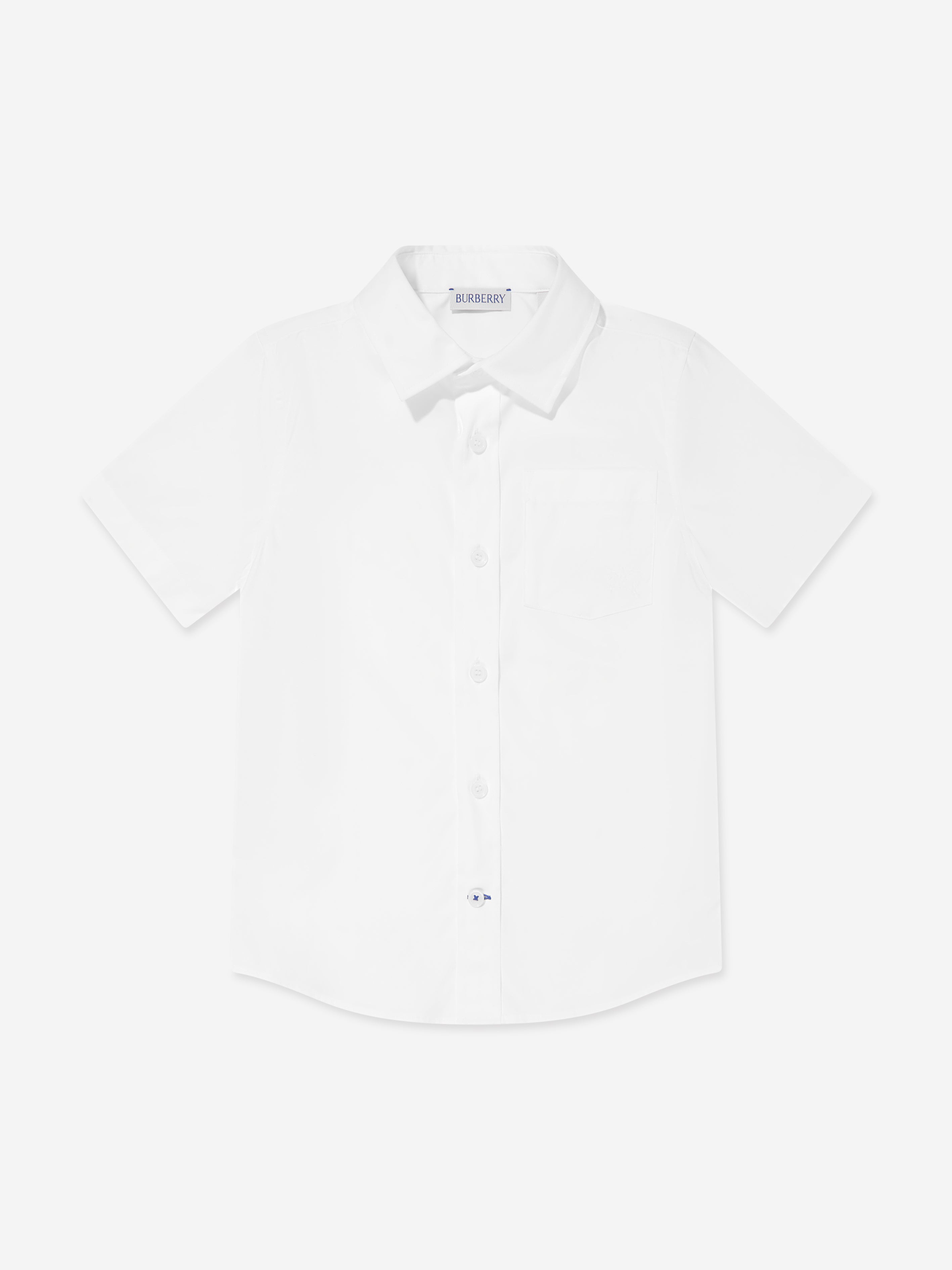Burberry Boys Embroidered Logo Owen Shirt in White Best Pices Sale Online