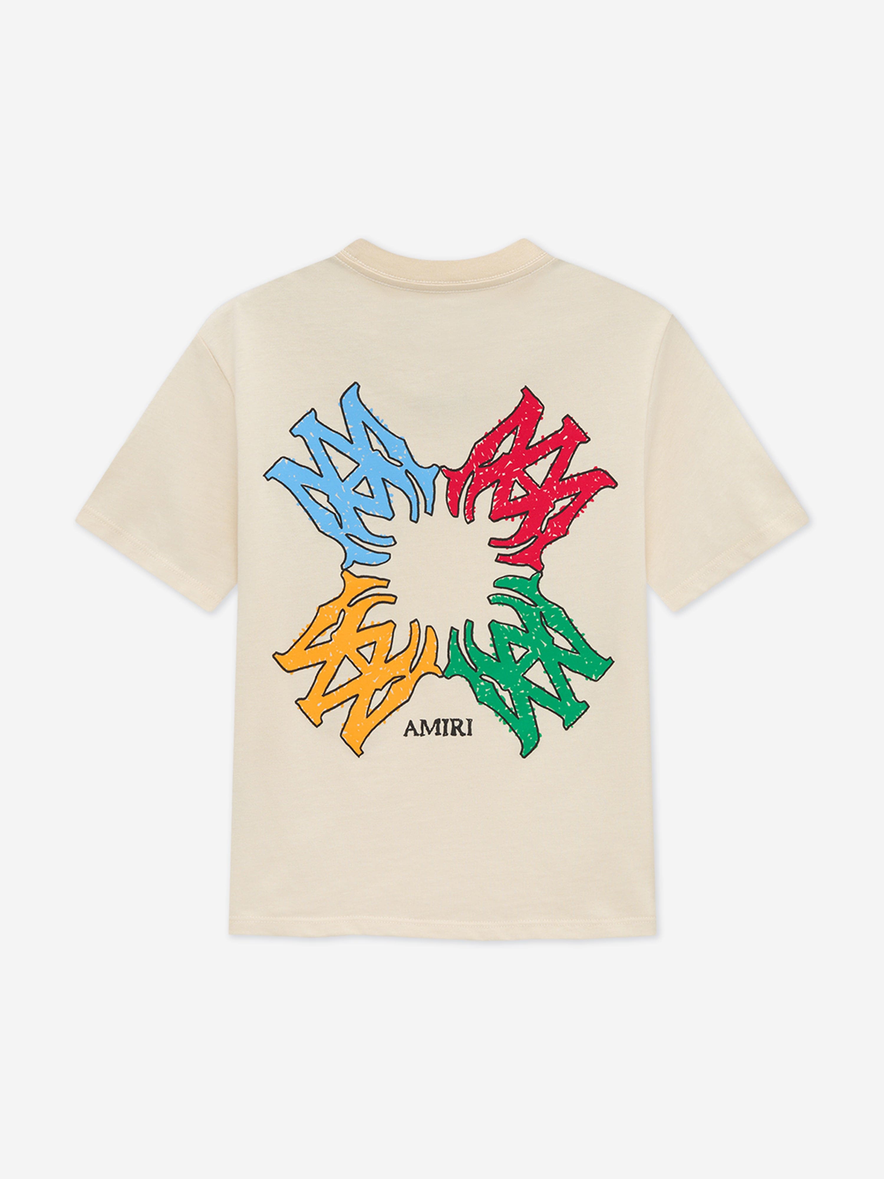 Kids MA Quad Scribble T-Shirt in Ivory Free Shipping Cost