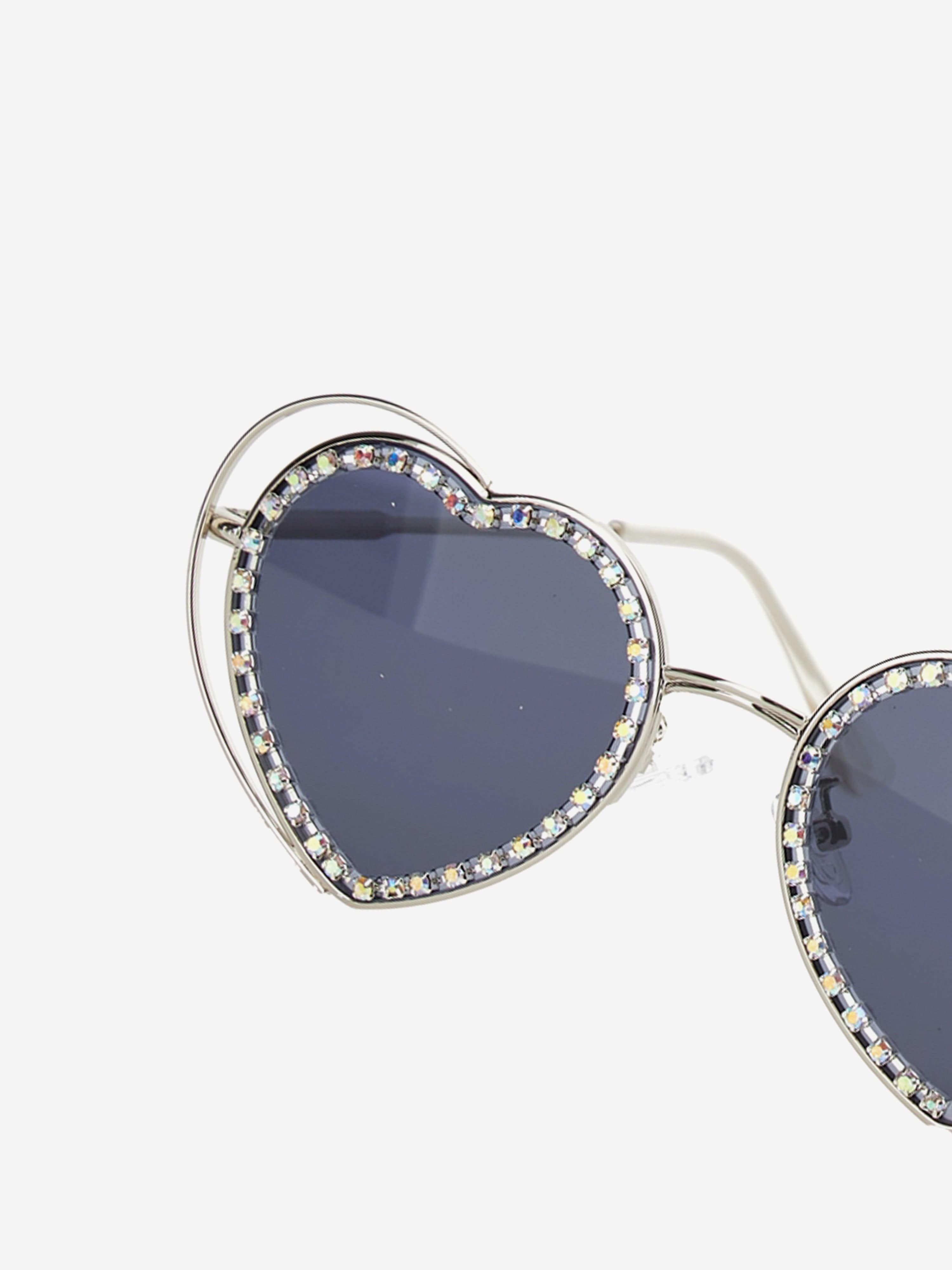 Girls Heart Sunglasses in Black Cheap Sale Professional