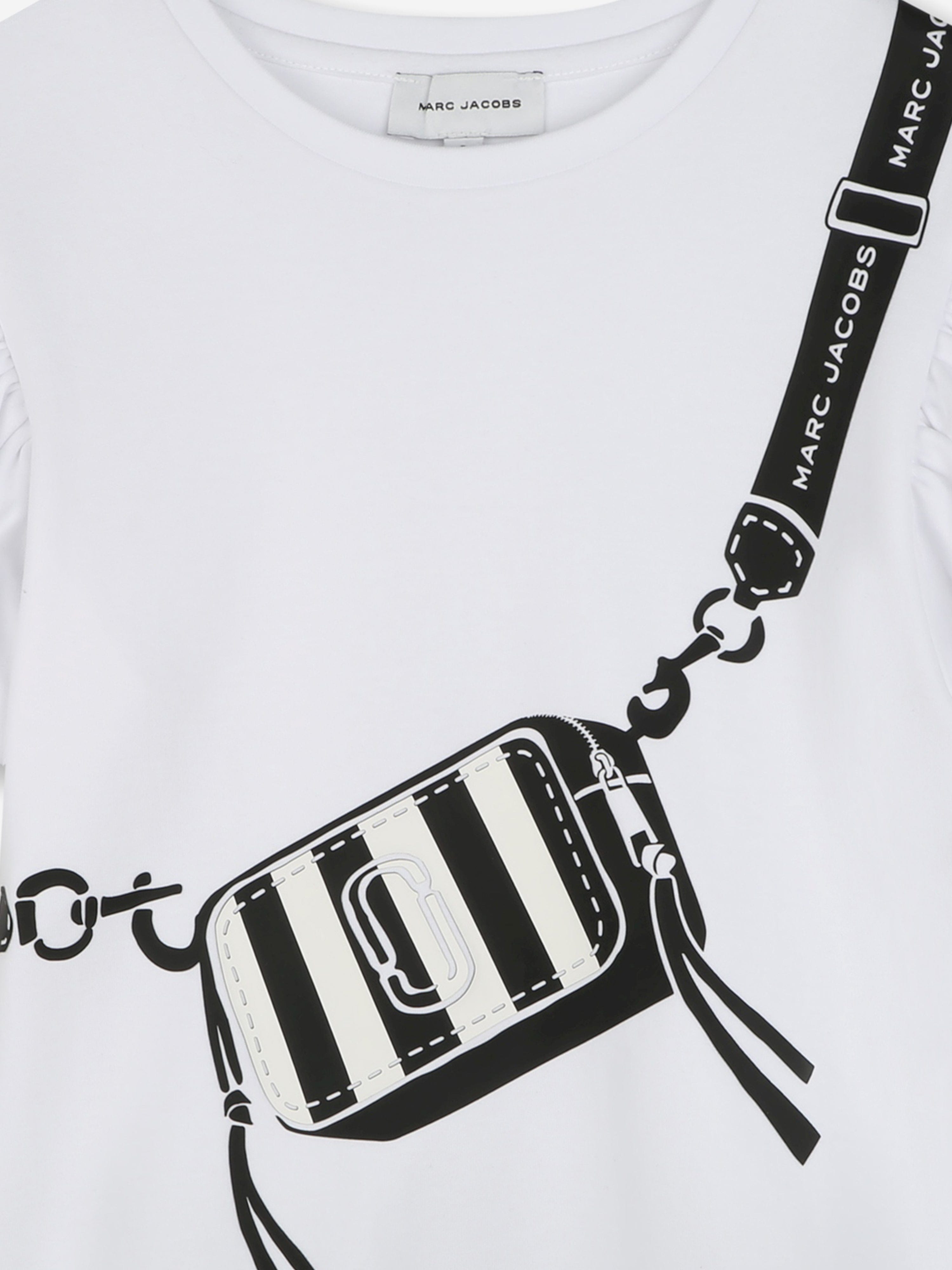Girls Snapshot Bag Print T-Shirt in White Discount Professional