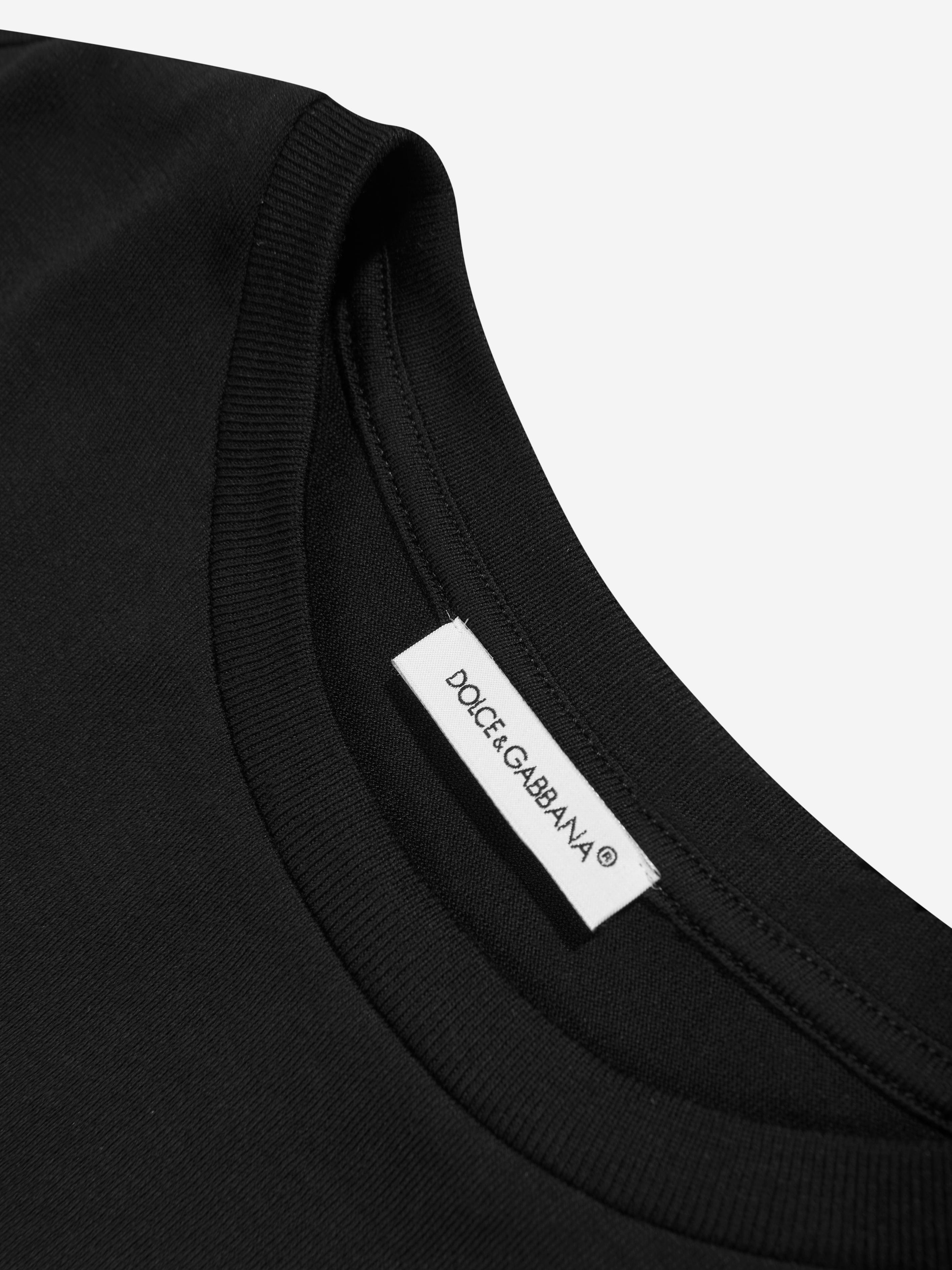 Dolce & Gabbana Boys Logo T-Shirt in Black Buy Cheap Order
