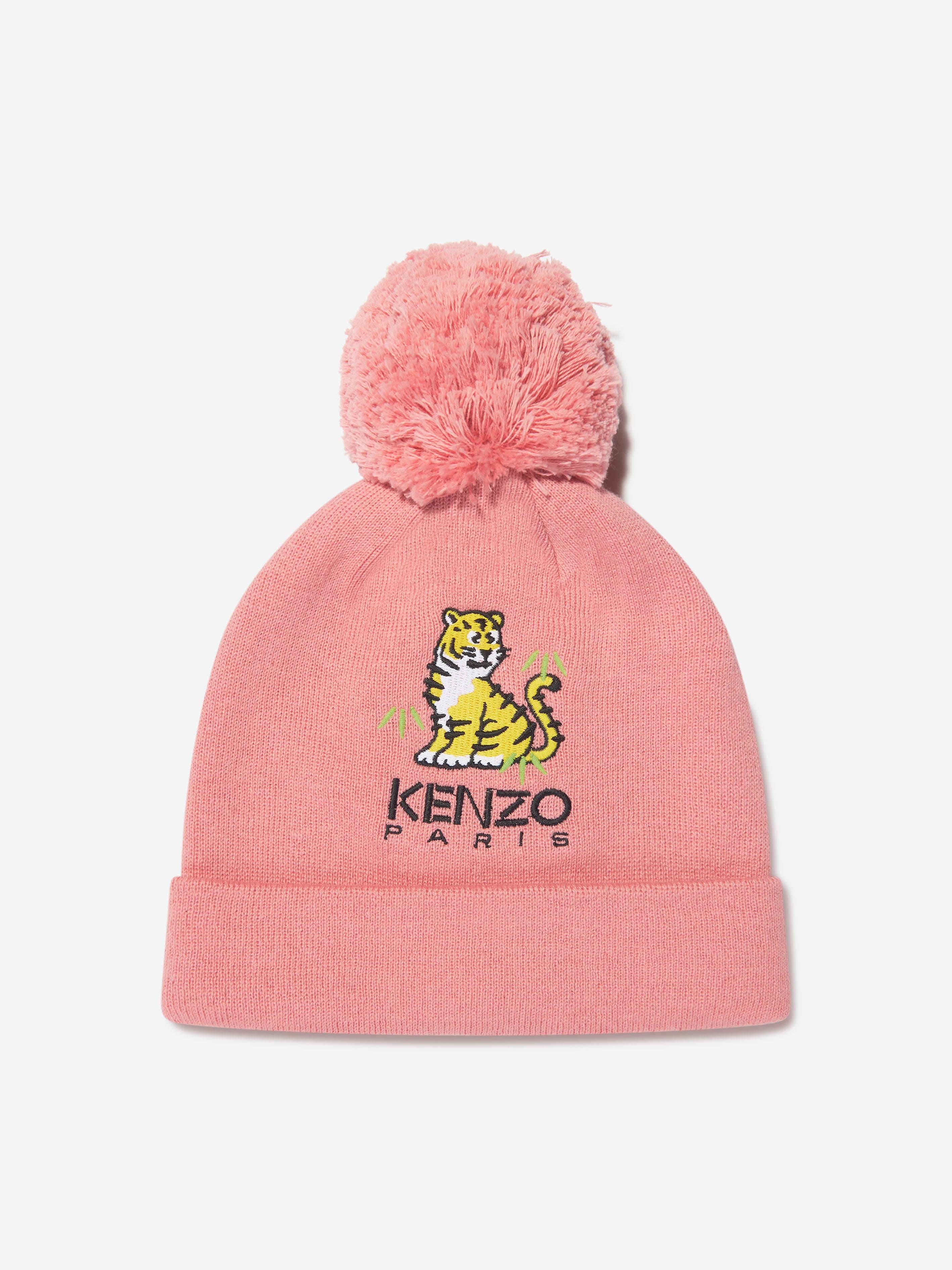 KENZO Girls Kotora Beanie Hat in Pink Clearance Official