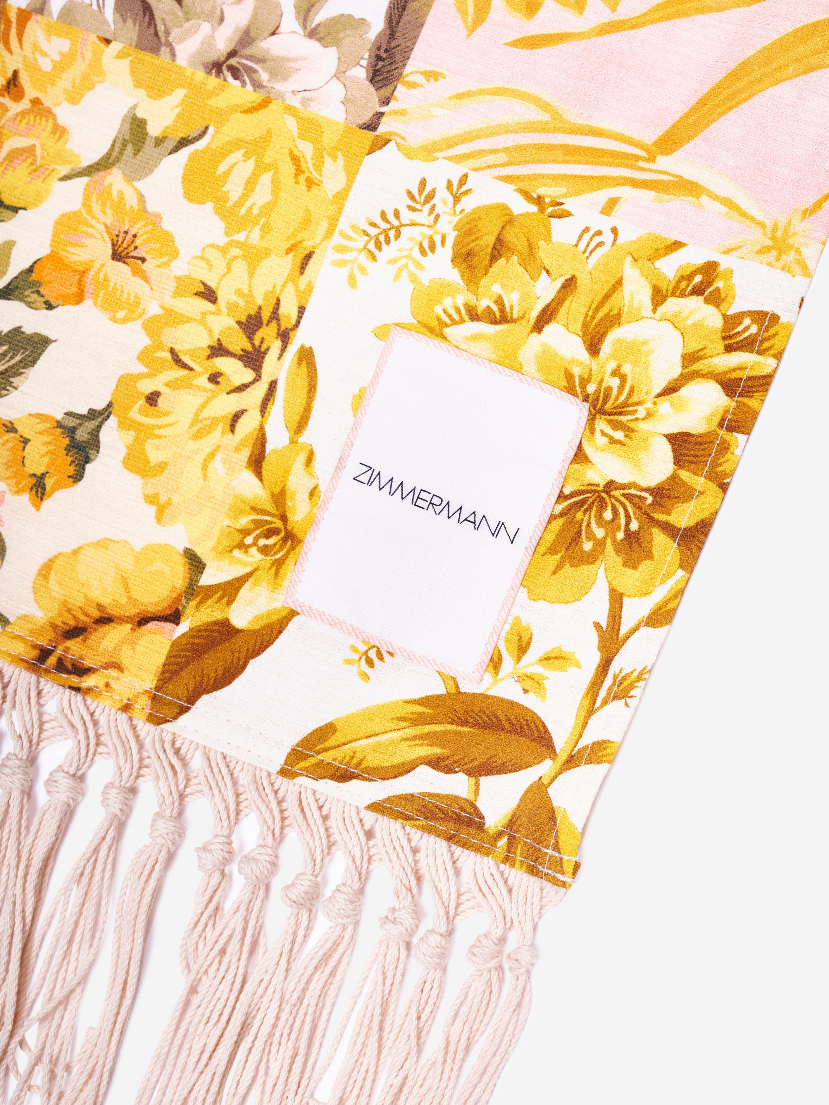 Zimmermann Girls Patch Floral Towel in Yellow Best Deals
