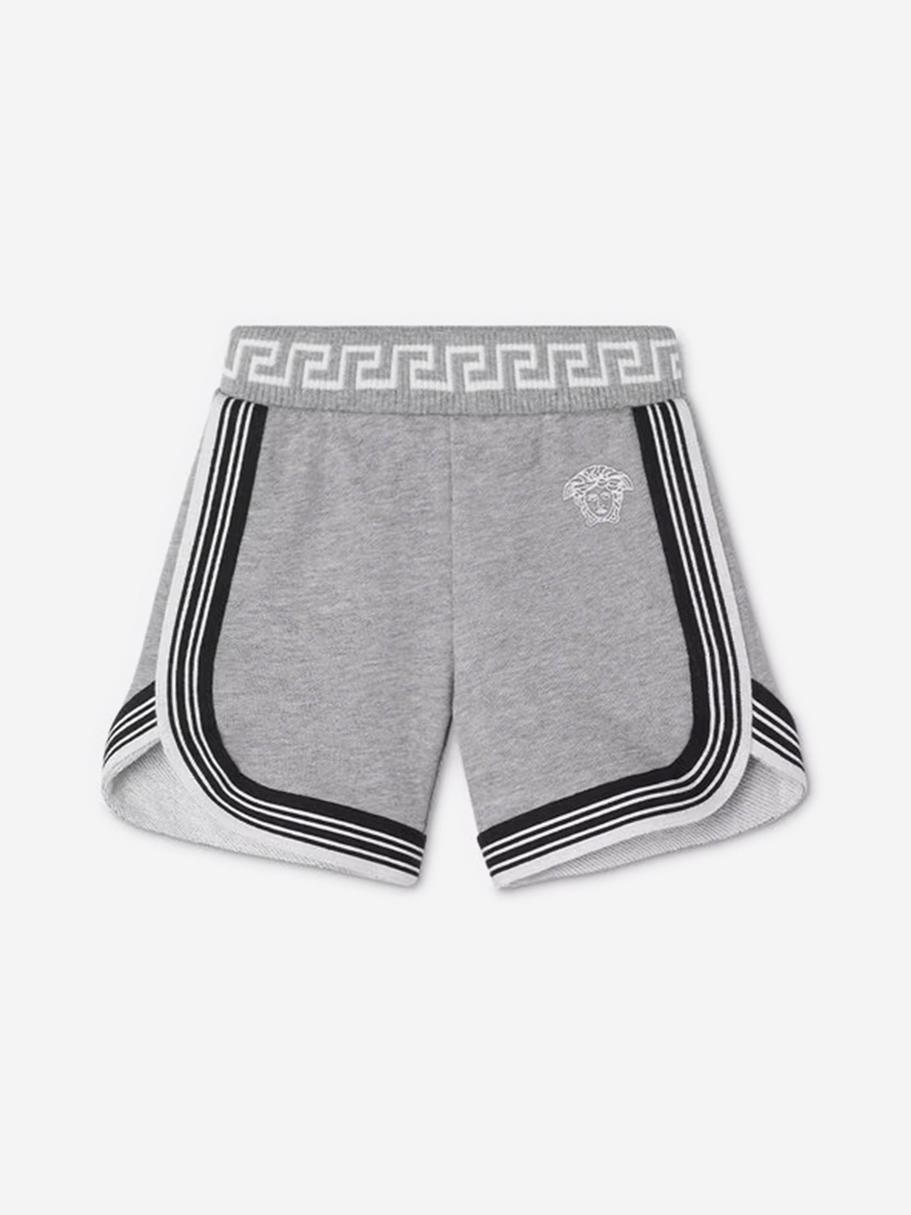 Versace Baby Boys Medusa Logo Shorts in Grey For Sale Top Quality