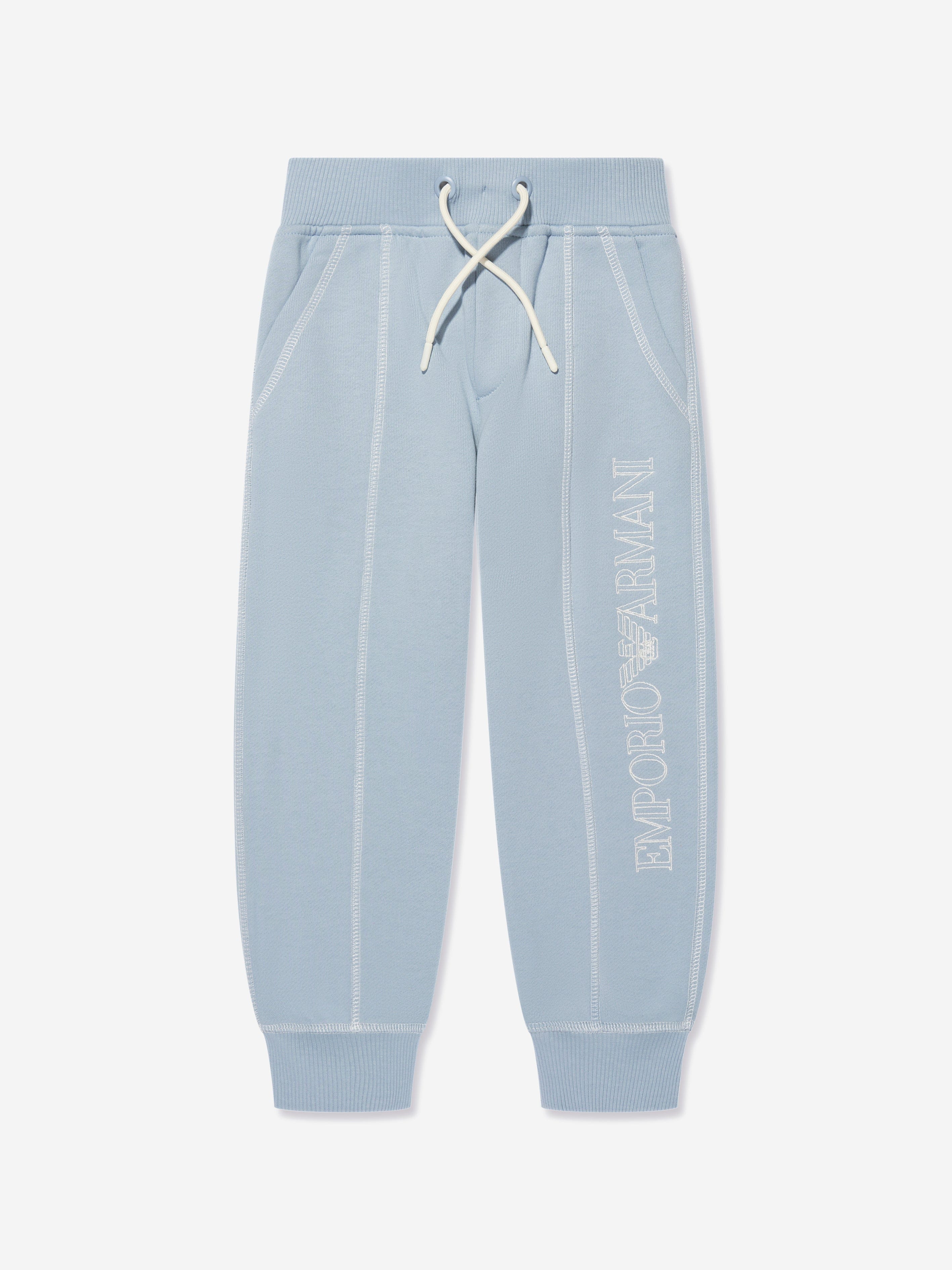 Emporio Armani Boys Logo Joggers in Blue Free Shipping Release Dates