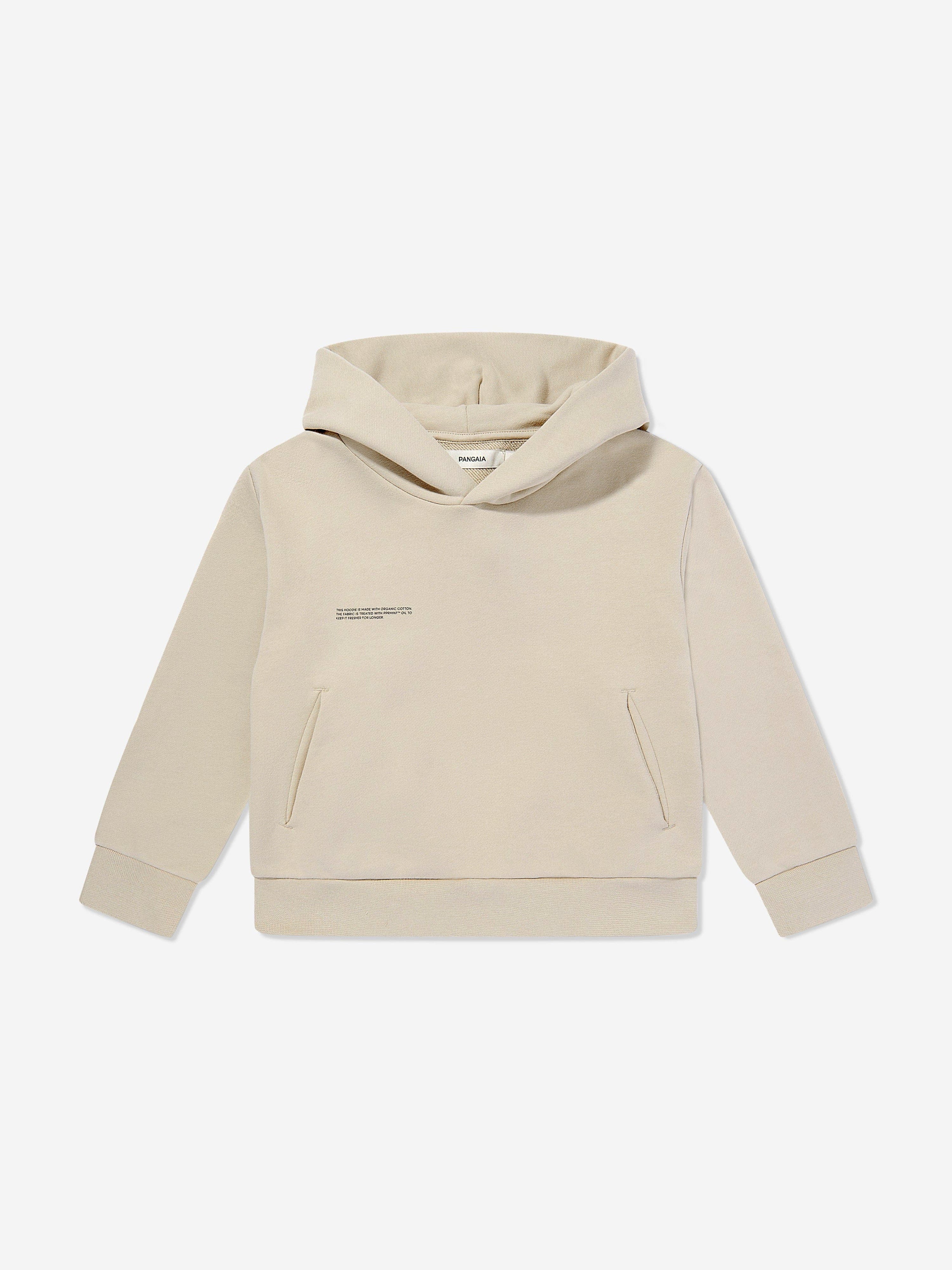 PANGAIA Kids 365 Midweight Hoodie in Beige Countdown Package