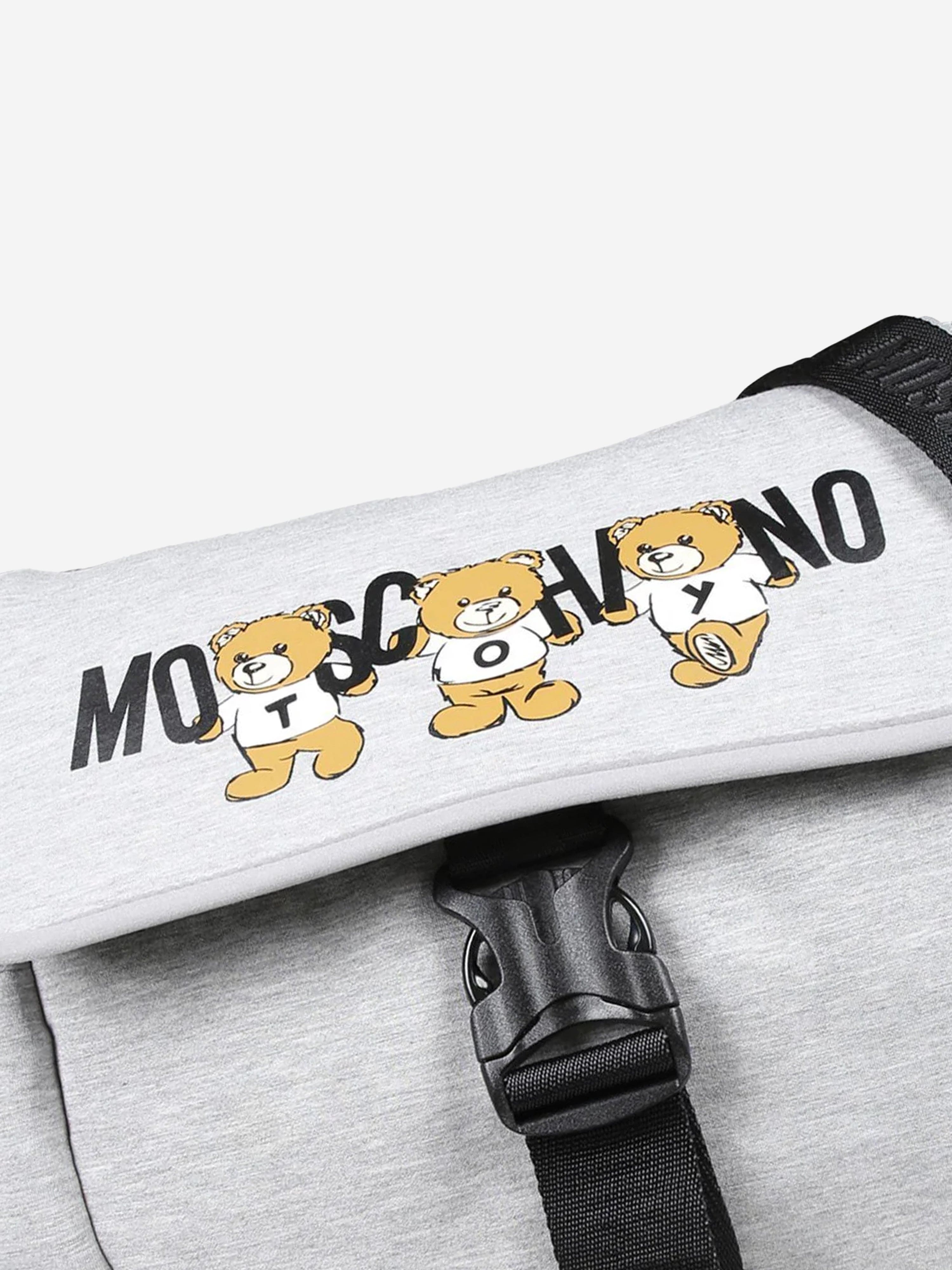 Moschino Baby Bear Logo Changing Bag in Grey (40cm) Cheap Best Store To Get