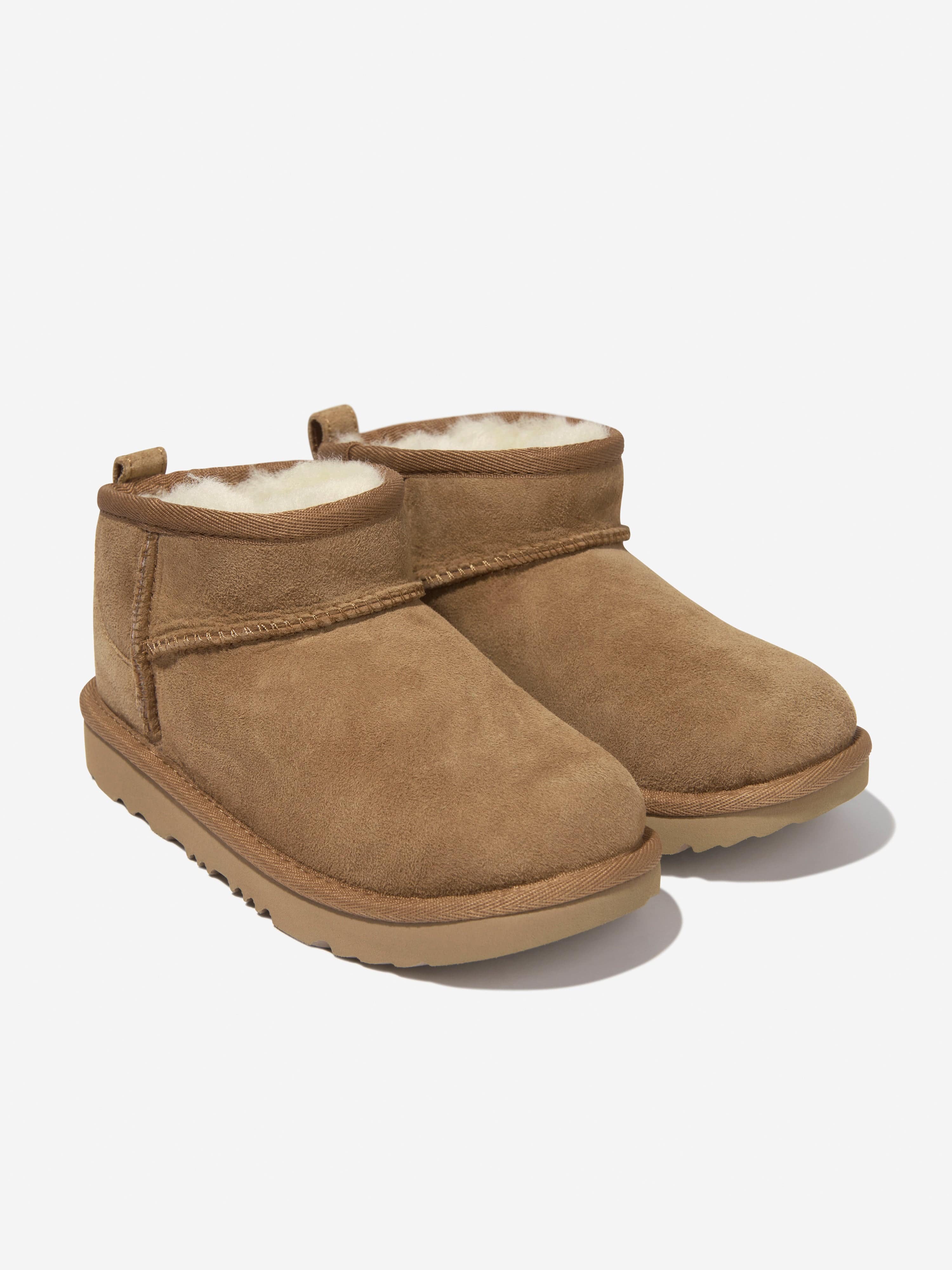 UGG Kids Classic Ultra Mini Boots in Brown Finishline For Sale