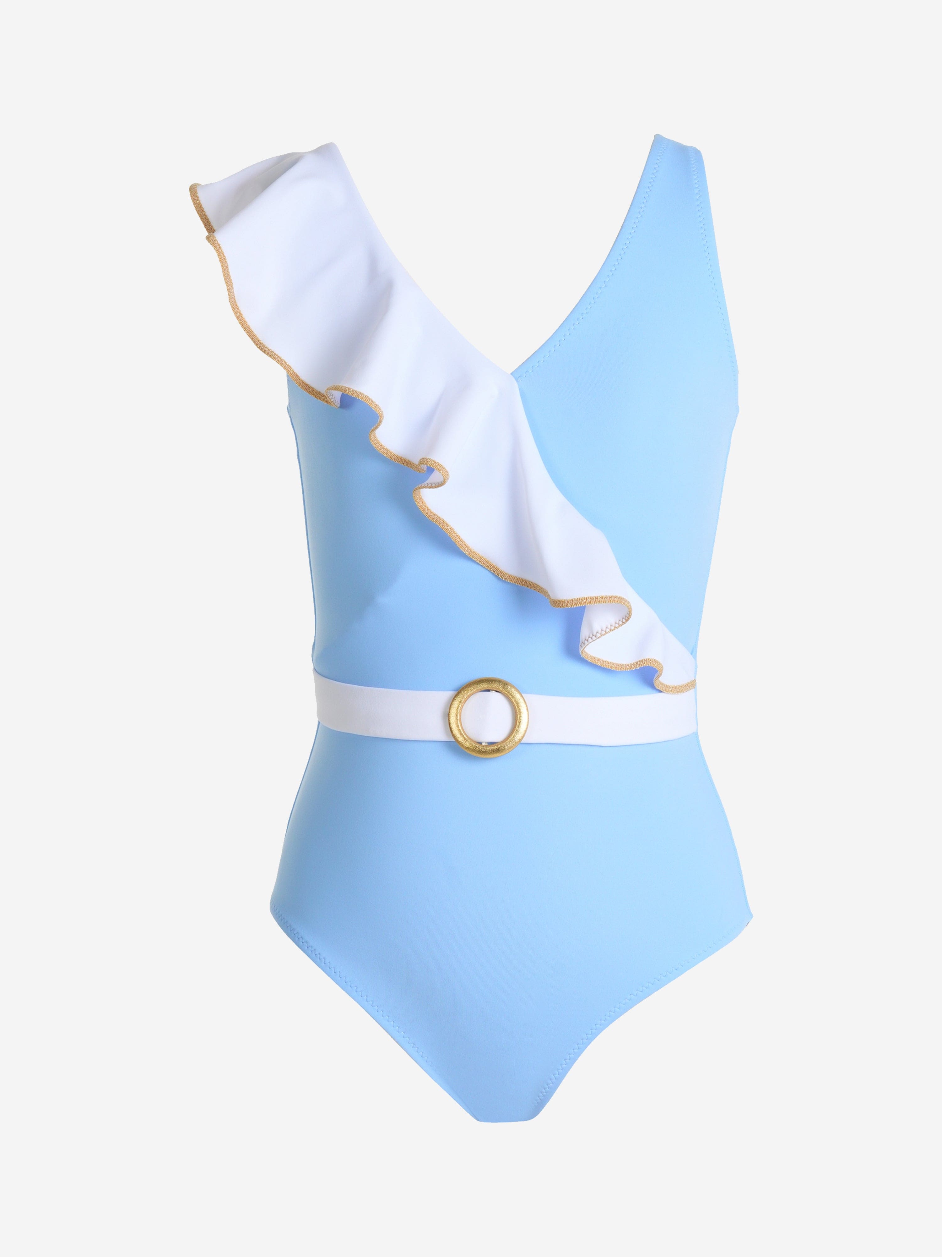 Girls Rebecca Swimsuit in Blue Sale Best Sale