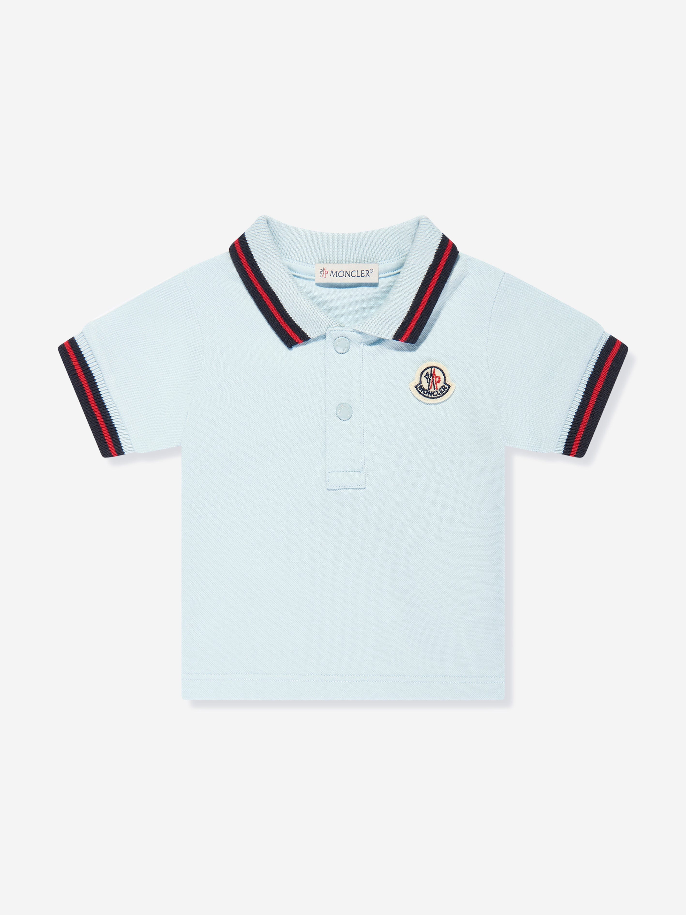 Moncler Enfant Baby Boys Logo Polo Shirt in Blue Choice