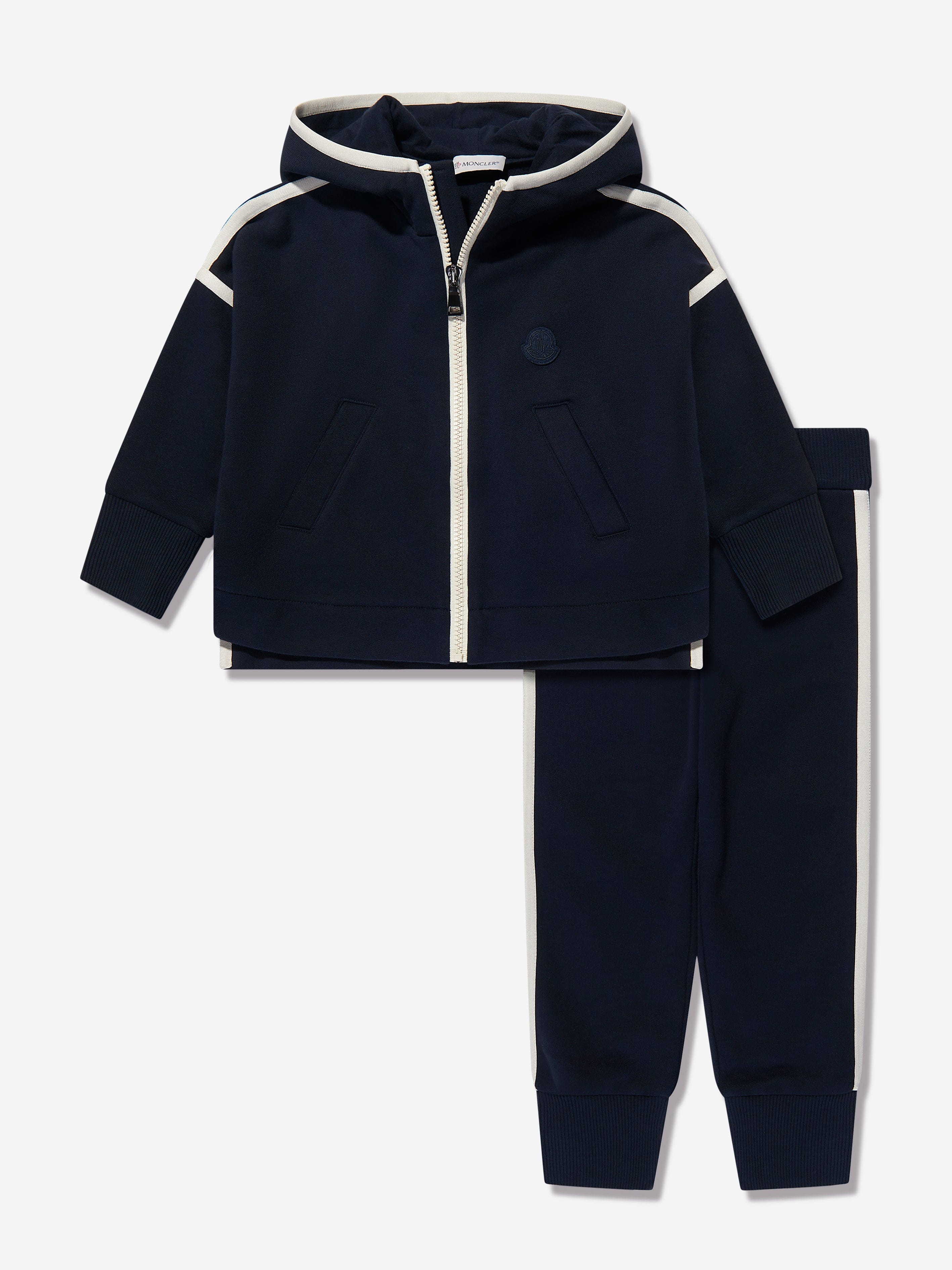 Moncler Enfant Boys Branded Tracksuit in Navy Shop Offer Online