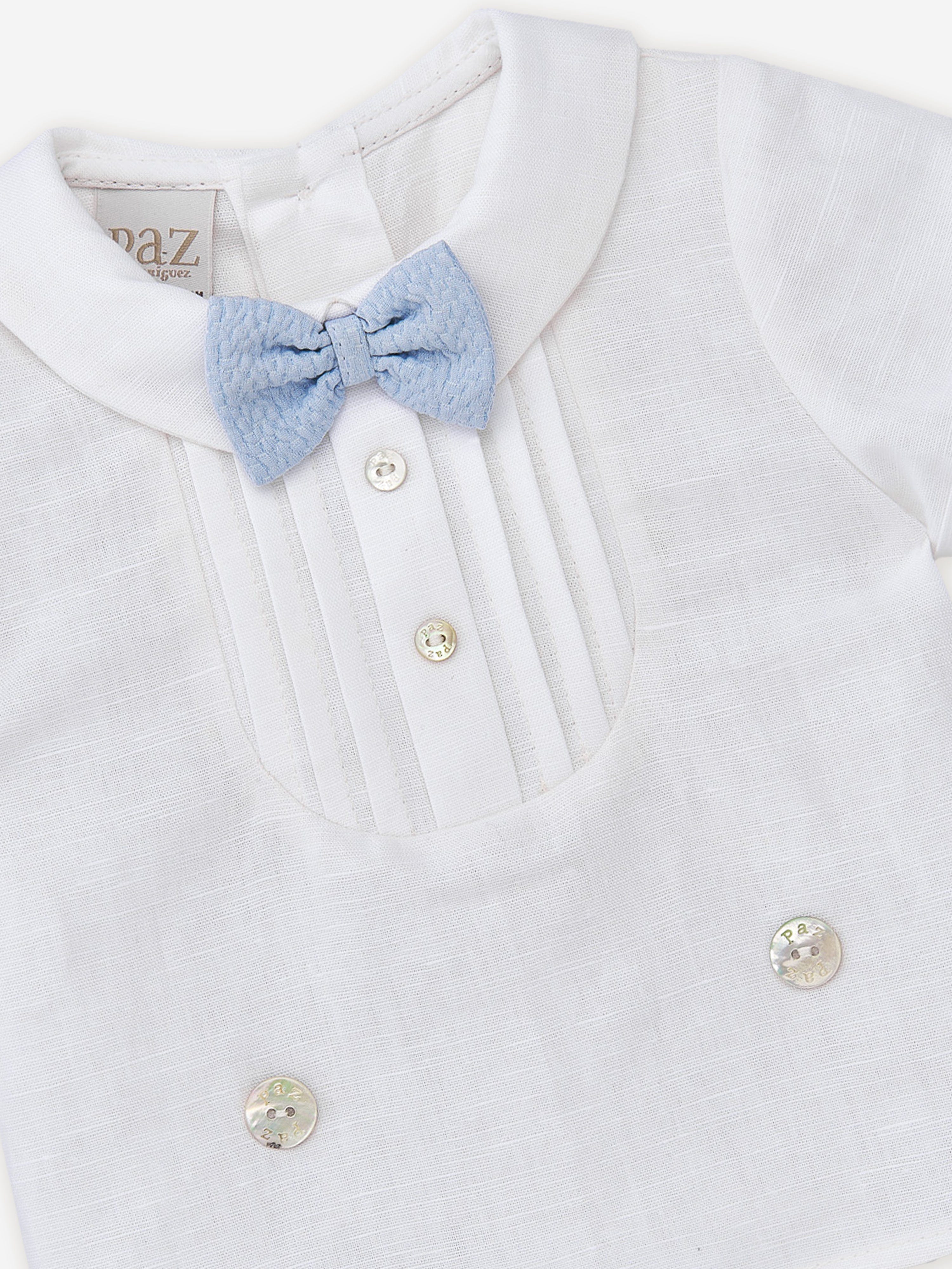 Paz Rodriguez Baby Boys Linen Shorts Set in Multicolour Clearance Classic