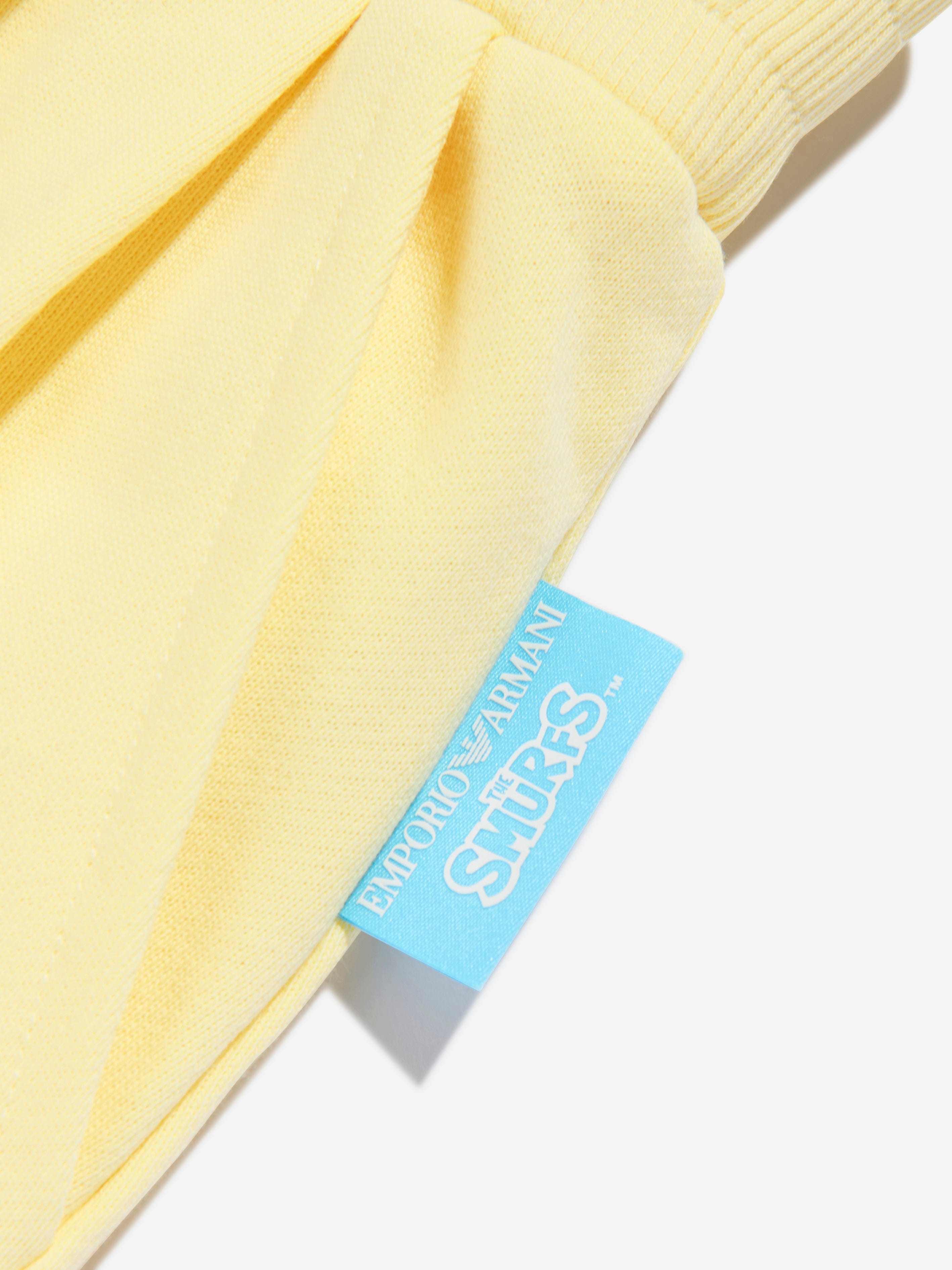 Emporio Armani Boys Smurf Logo Shorts in Yellow Shop For